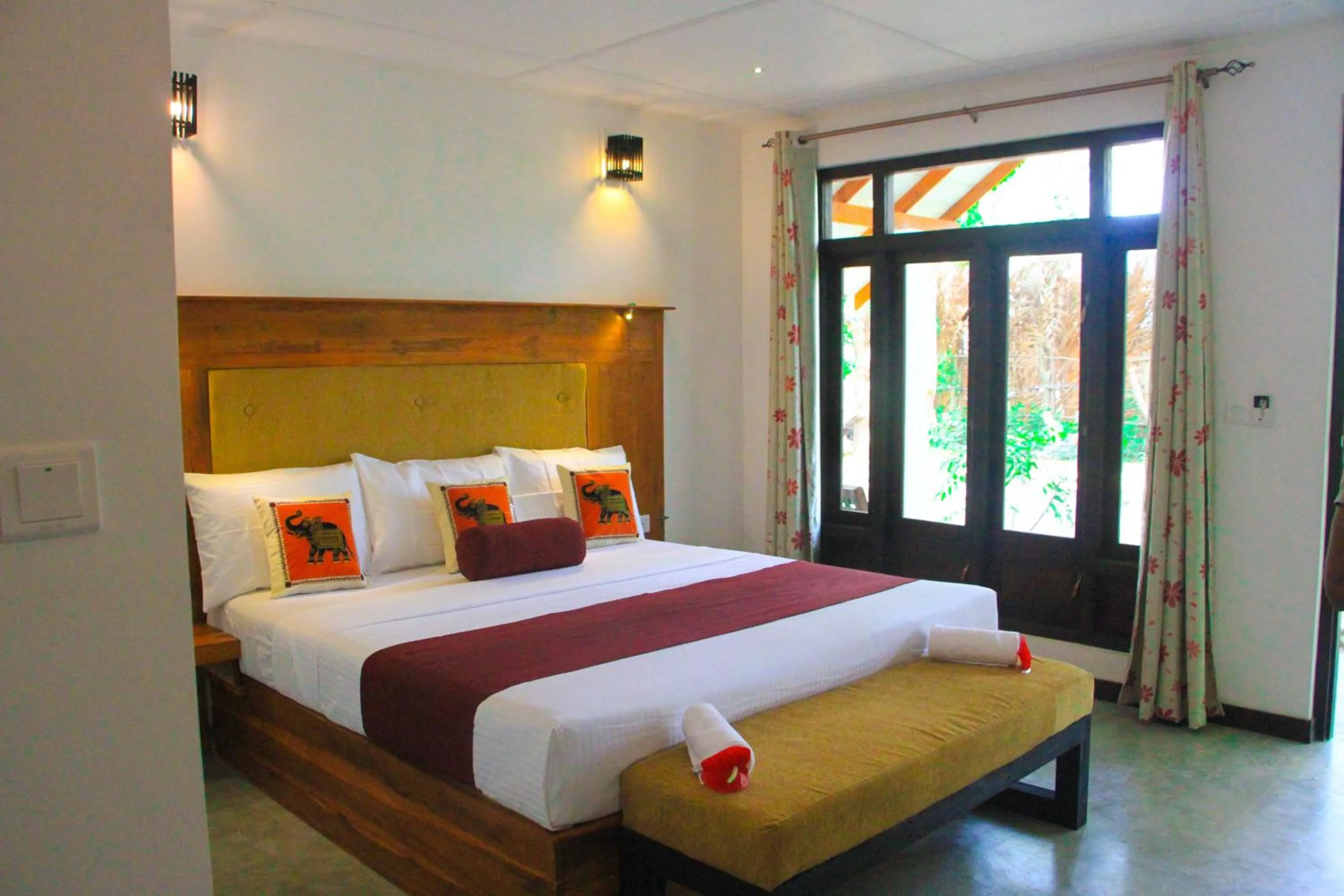 Bed in Palmyra Nature Resort Sigiriya