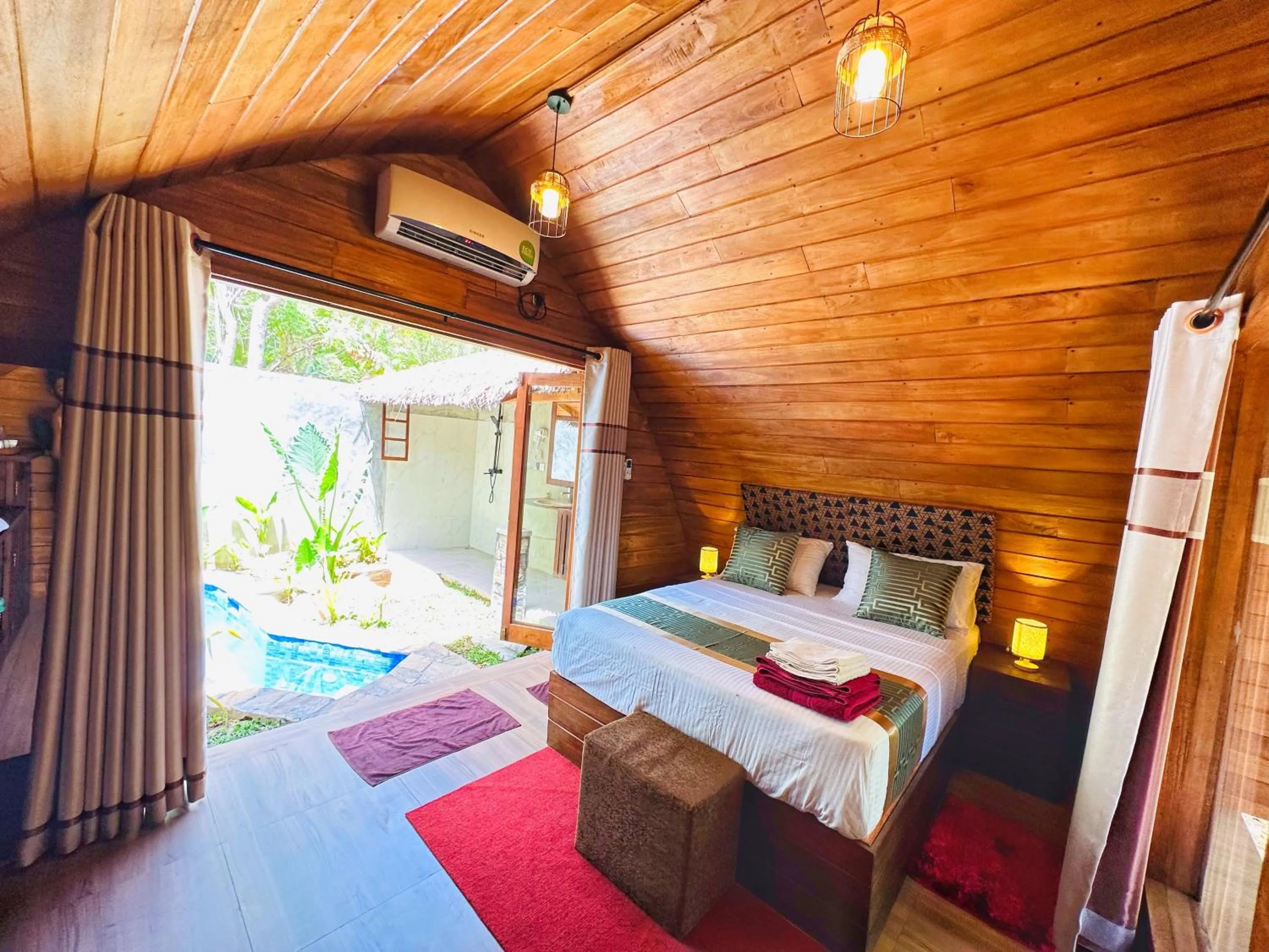 Bed in Palmyra Nature Resort Sigiriya