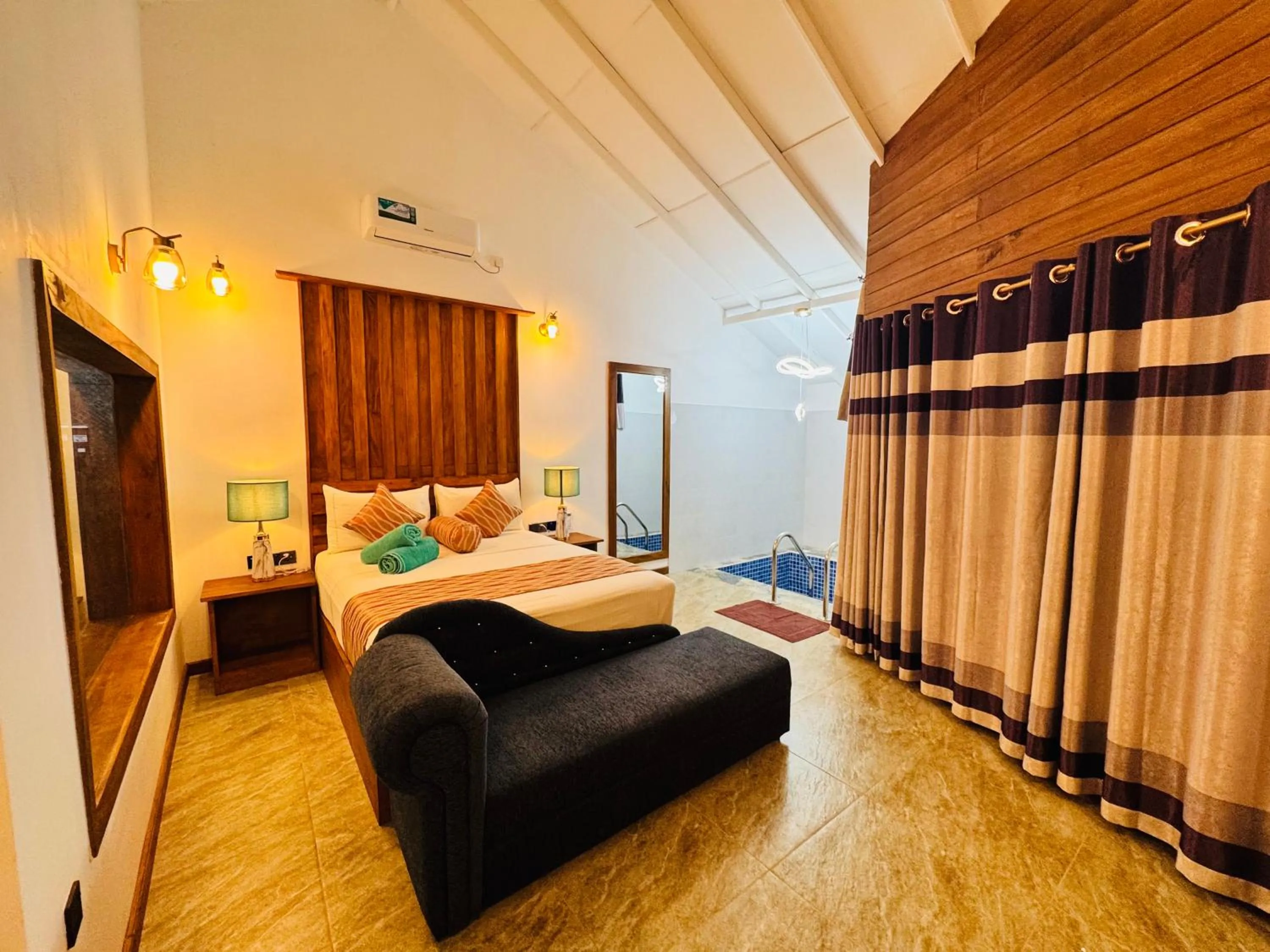 Bed in Palmyra Nature Resort Sigiriya