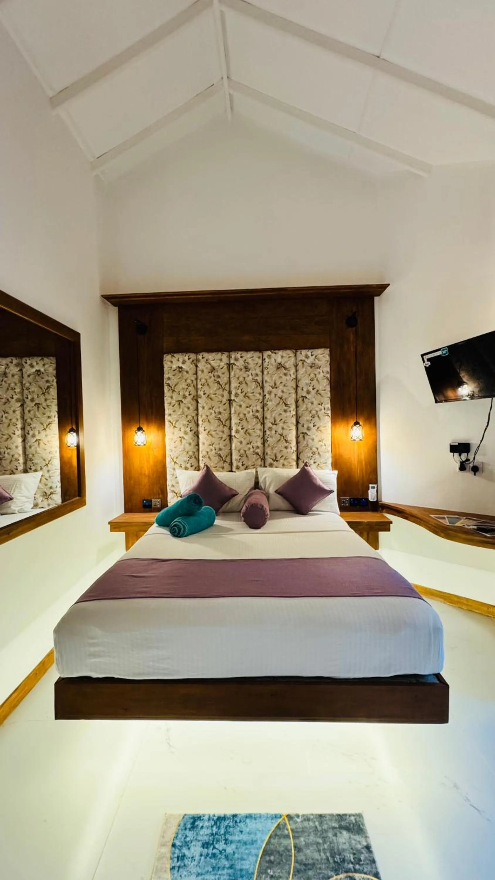 Bed in Palmyra Nature Resort Sigiriya