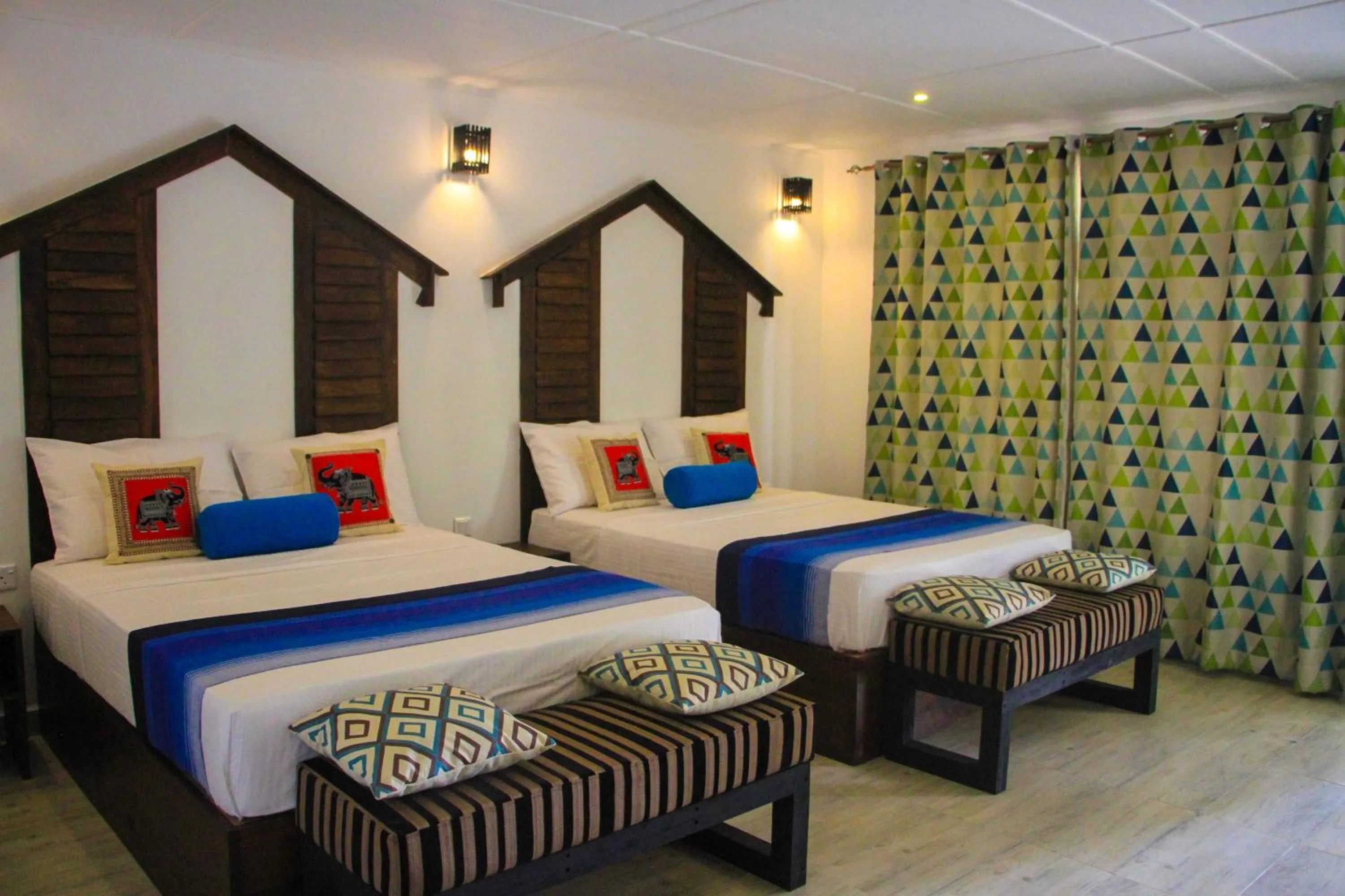 Bed in Palmyra Nature Resort Sigiriya