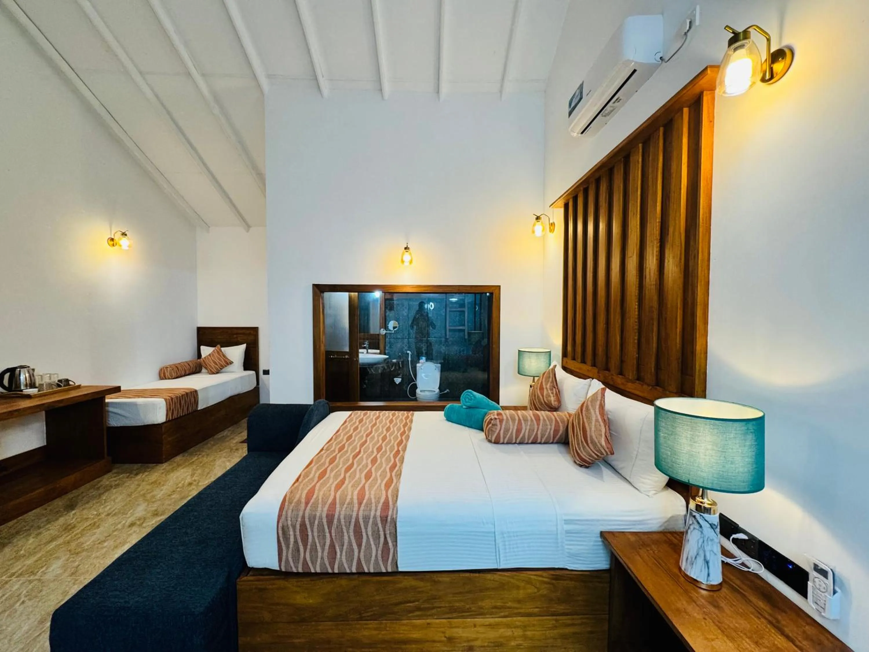 Bed in Palmyra Nature Resort Sigiriya