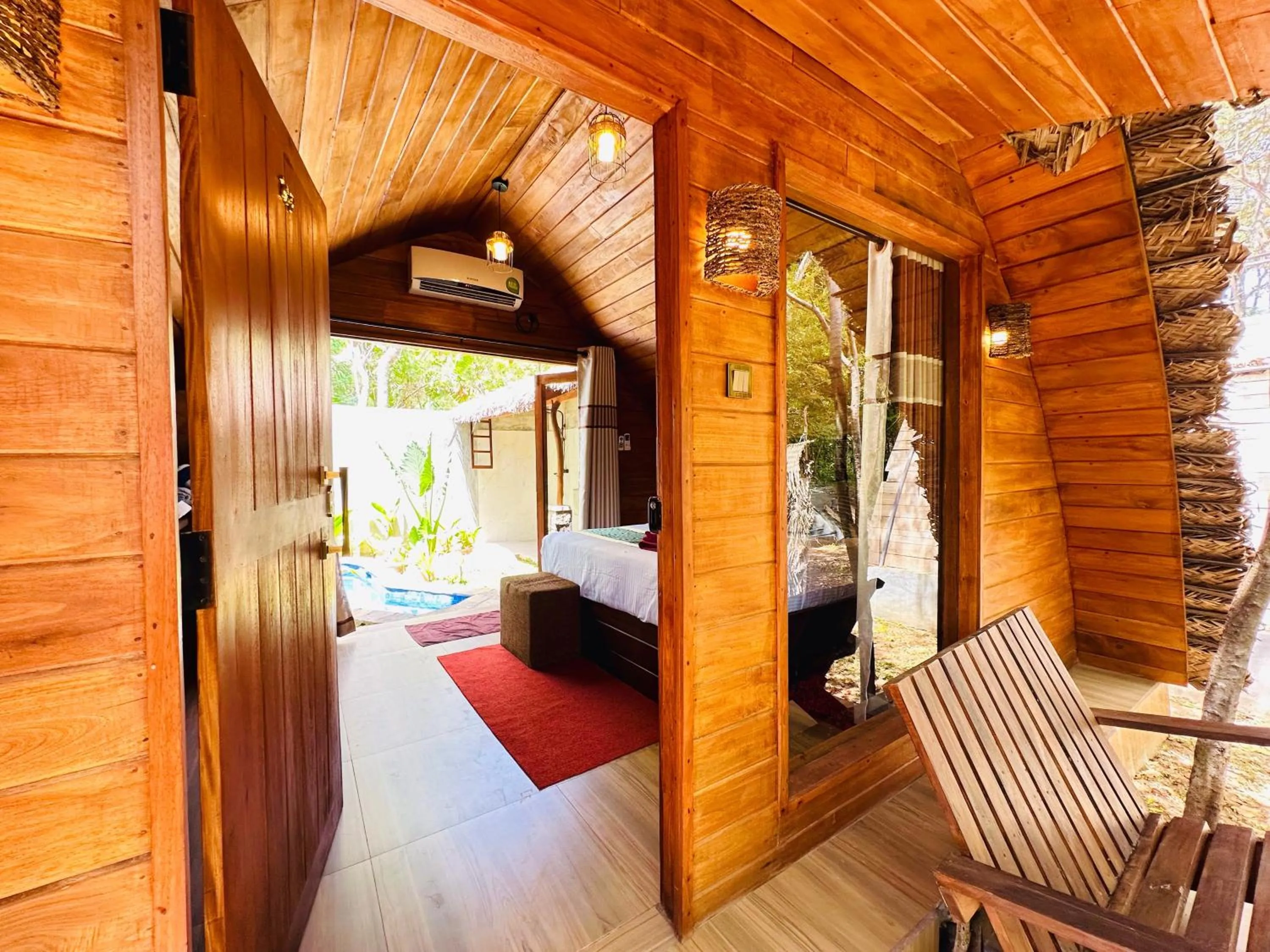 Bed in Palmyra Nature Resort Sigiriya