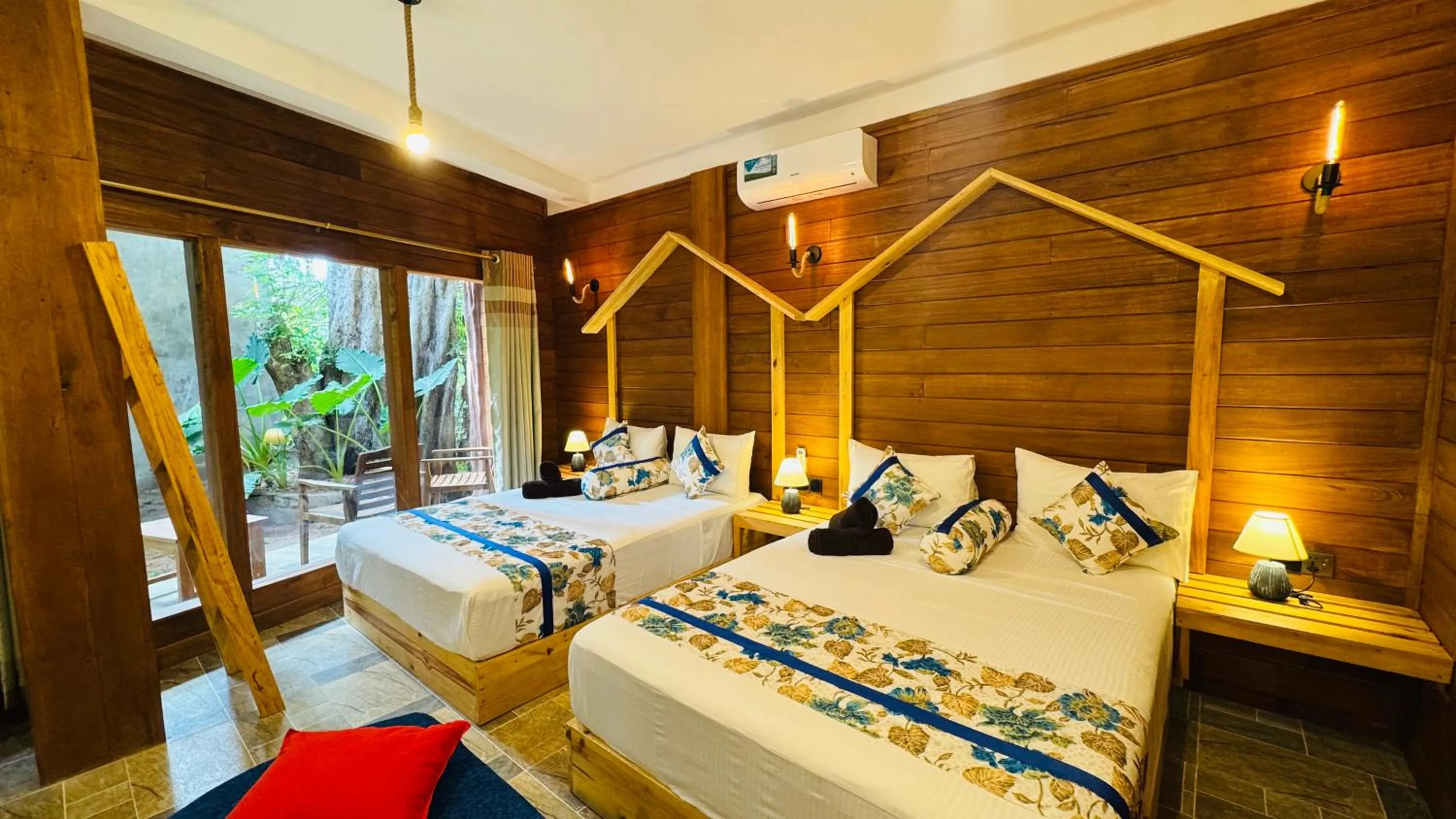 Bed in Palmyra Nature Resort Sigiriya