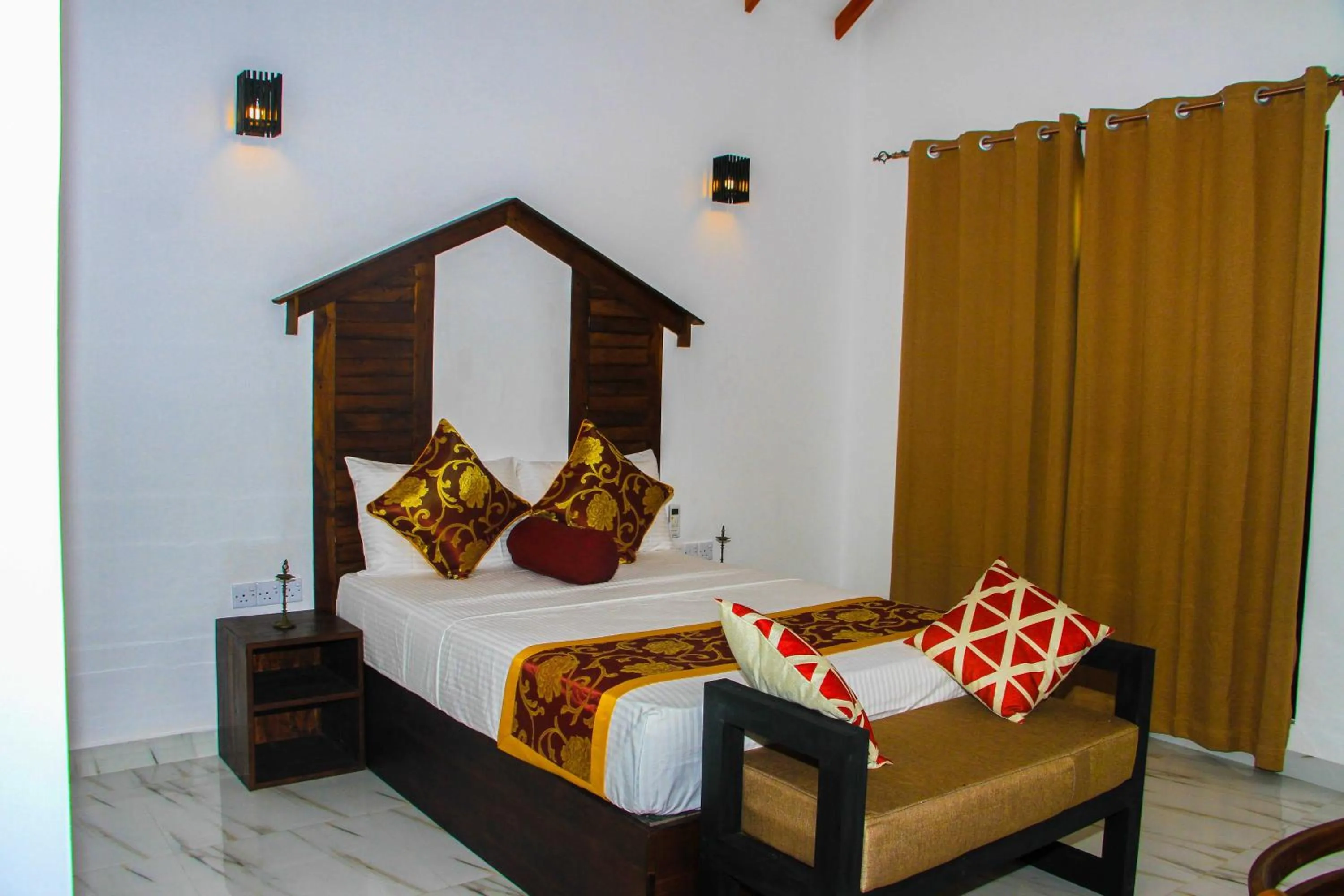 Bed in Palmyra Nature Resort Sigiriya