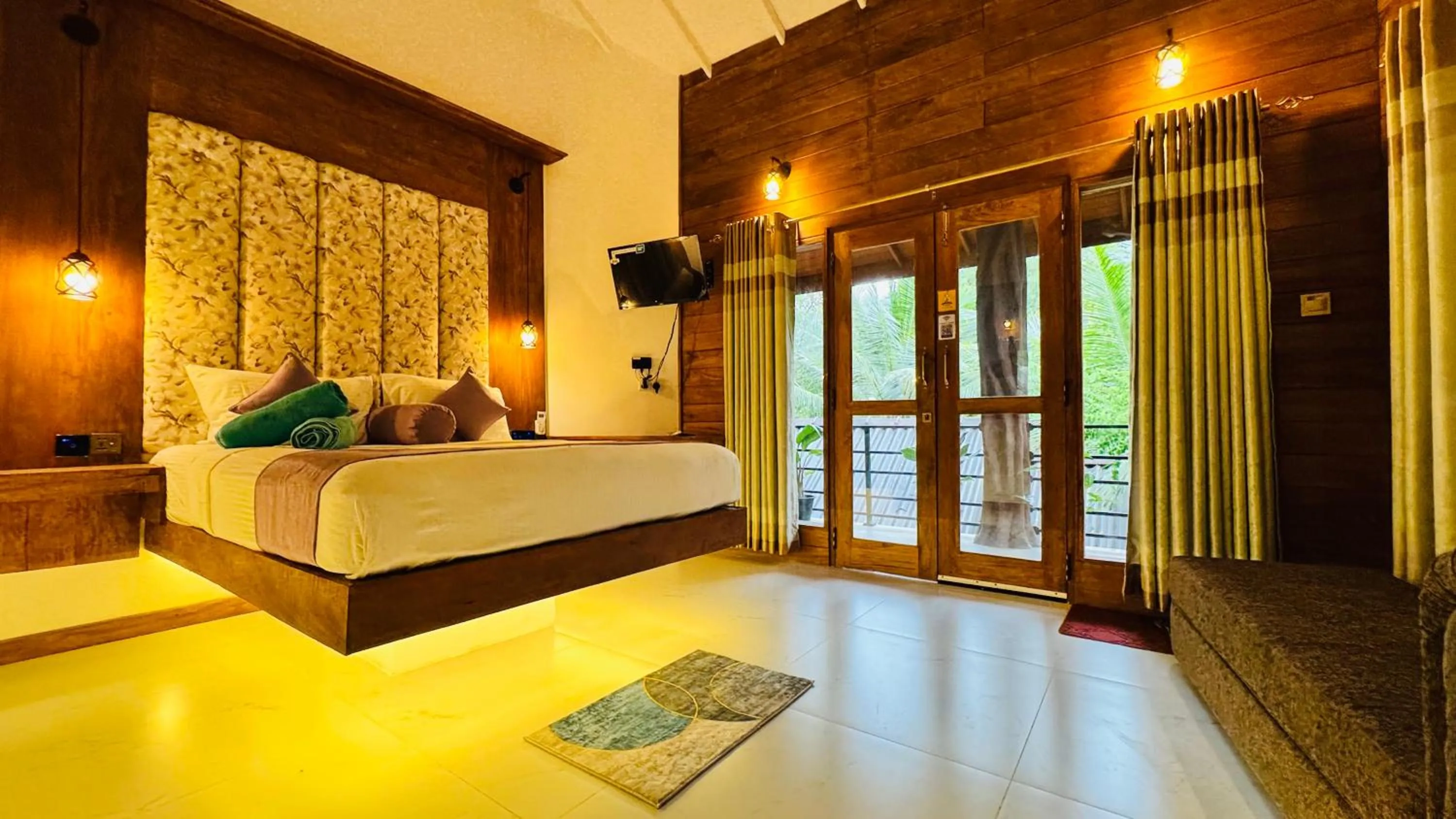 Bed in Palmyra Nature Resort Sigiriya