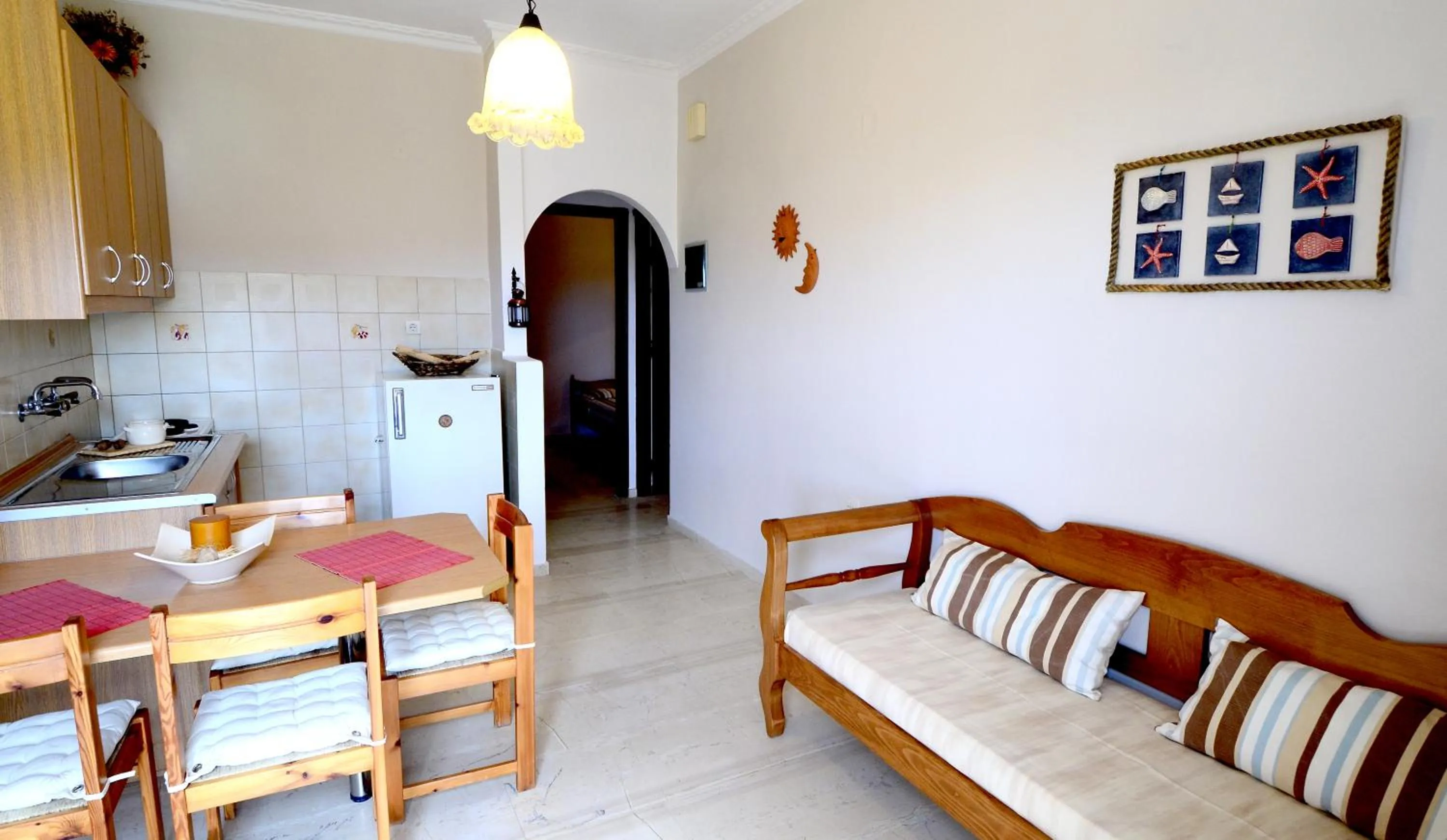 Seating area in Golden Apartments