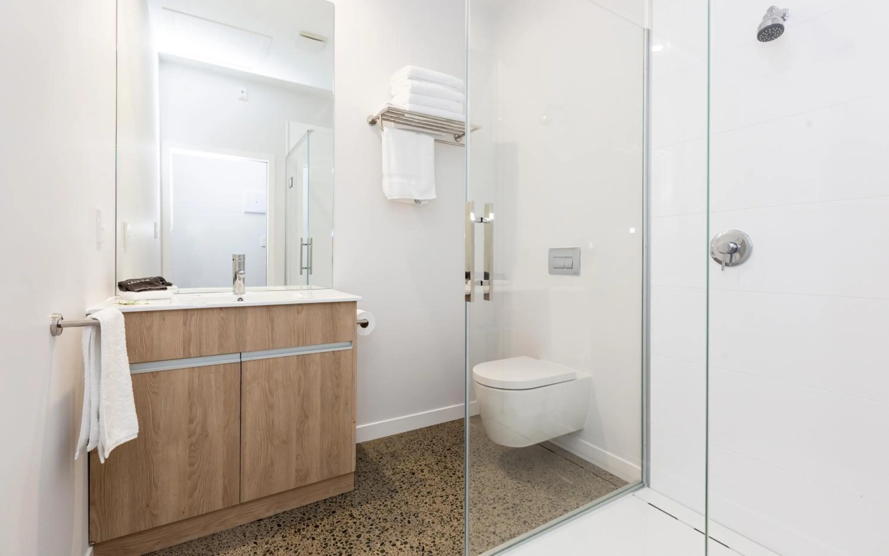 Shower in Zachary's Motel