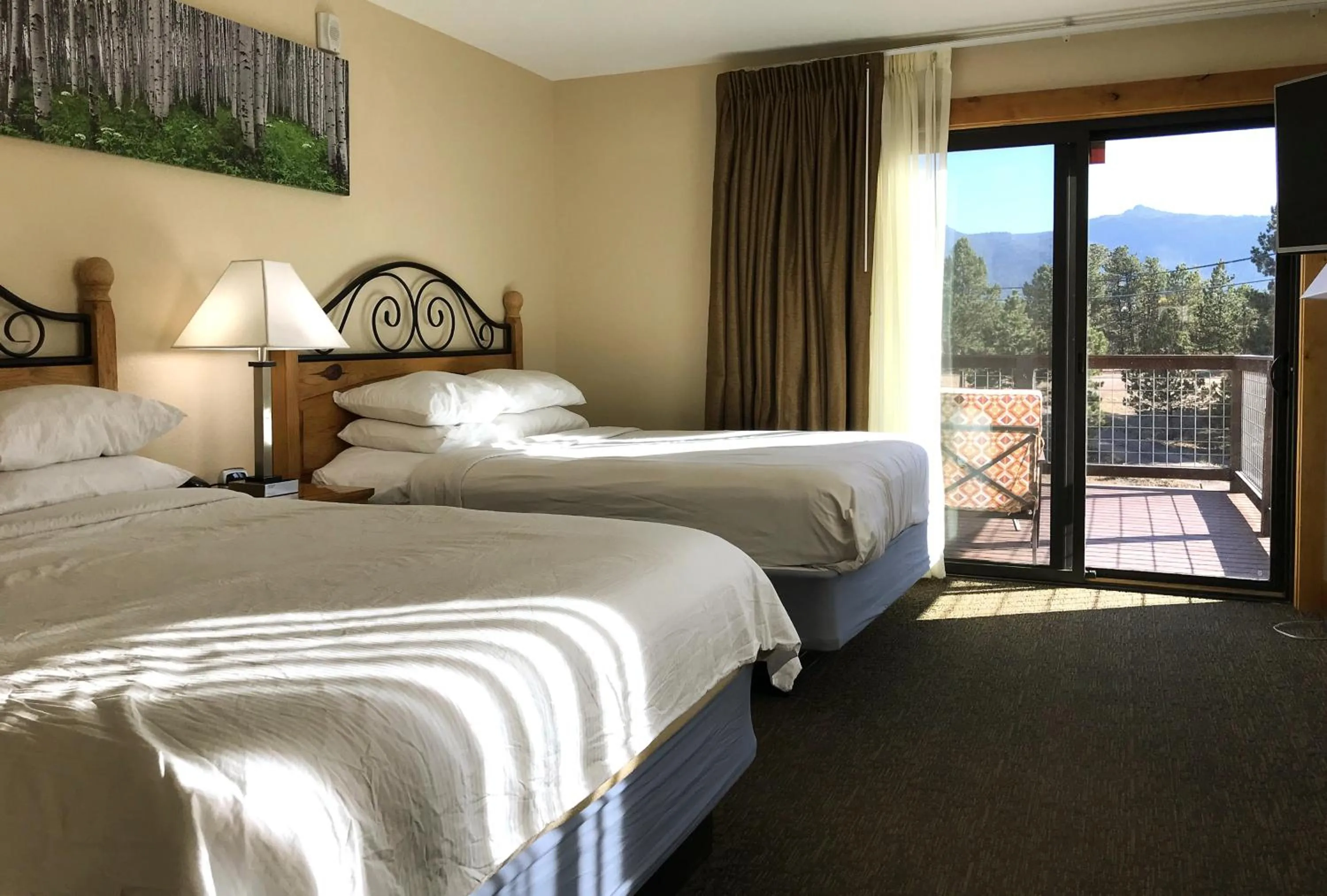 Balcony/Terrace, Bed in Coyote Mountain Lodge
