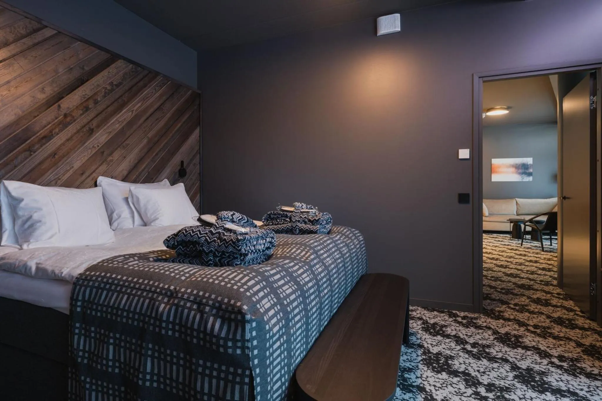 Bedroom, Bed in Design Hotel Levi