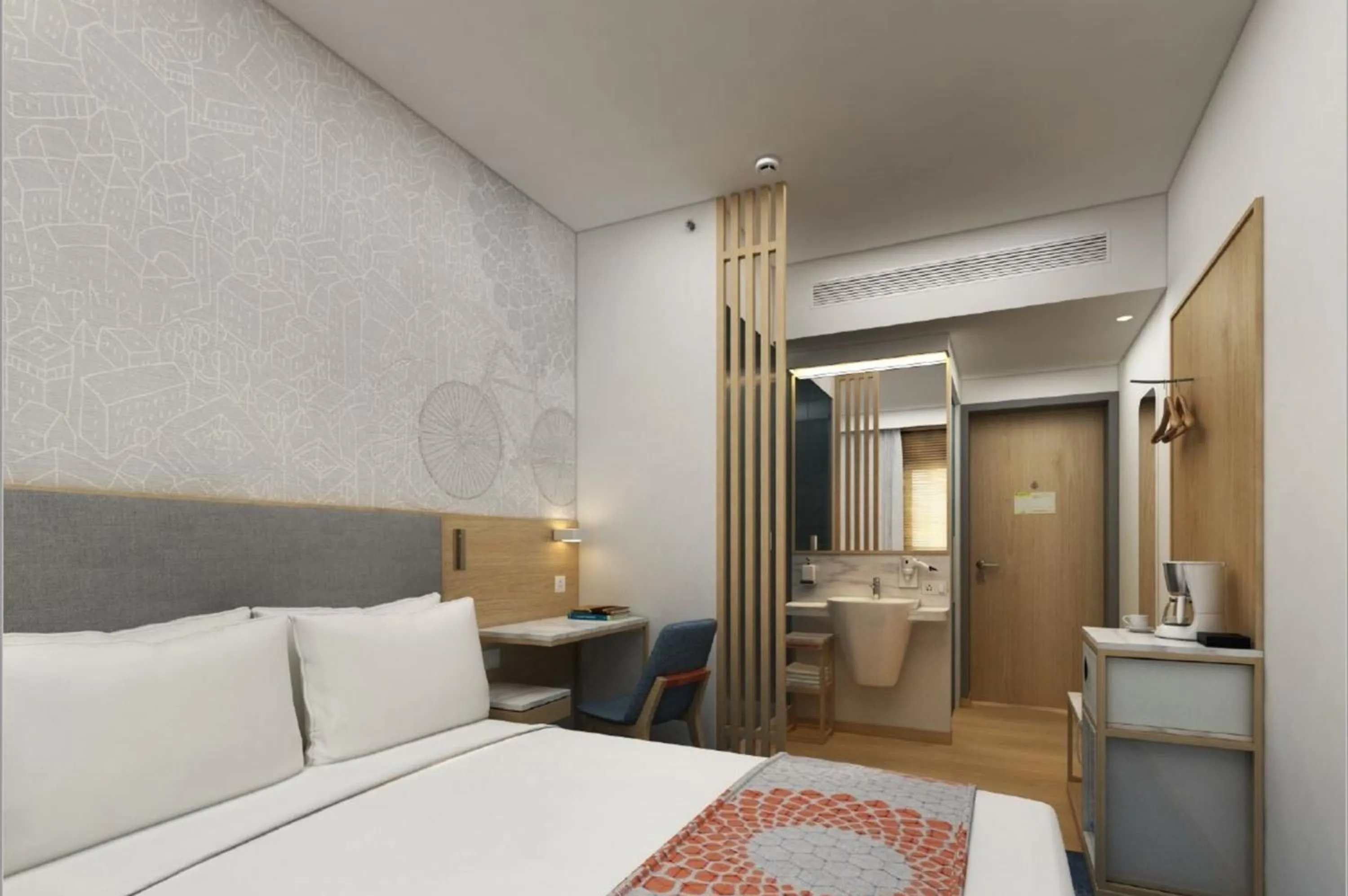 Photo of the whole room, Bed in Holiday Inn Express Bengaluru Yeshwantpur by IHG