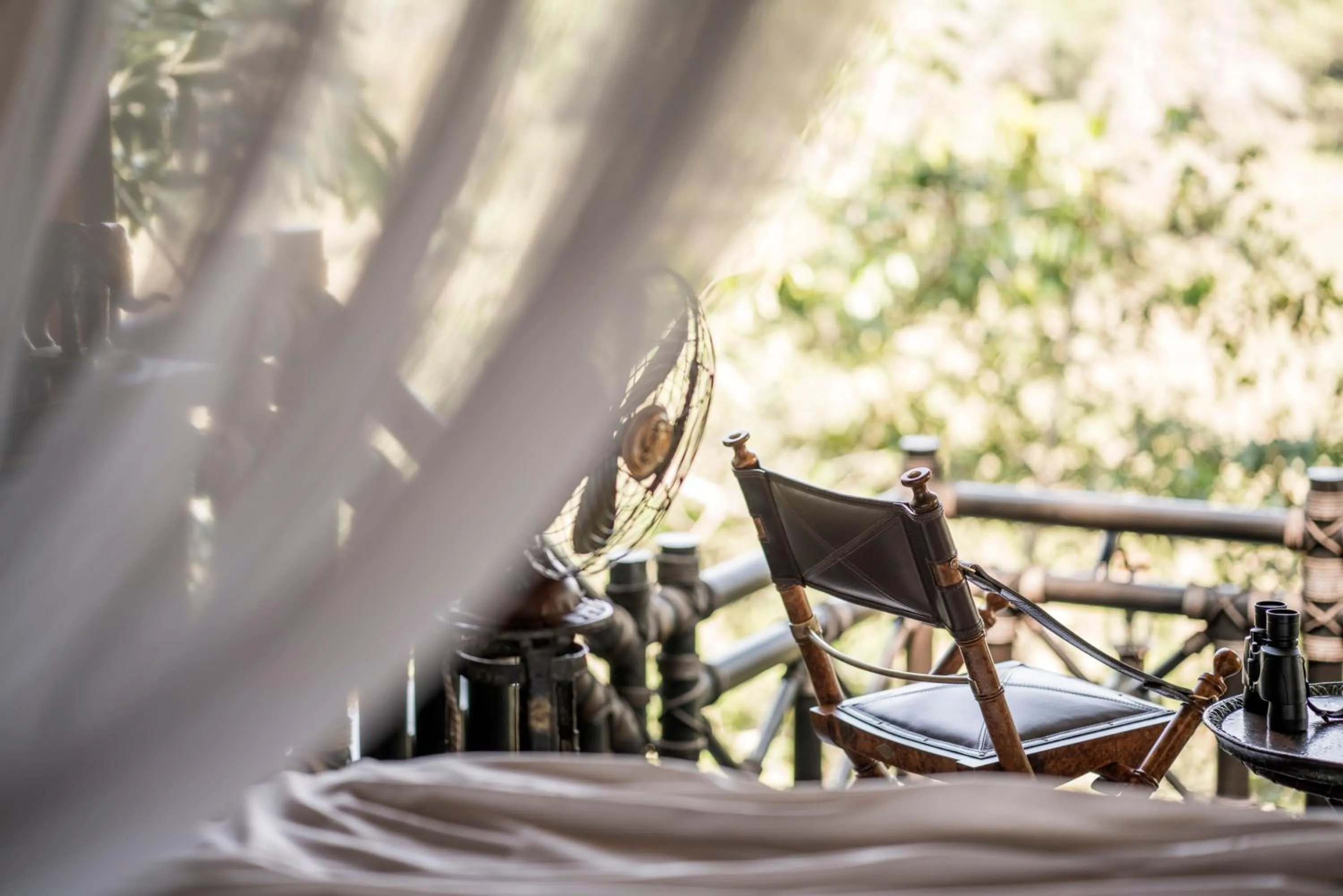 Seating area in Four Seasons Tented Camp Golden Triangle