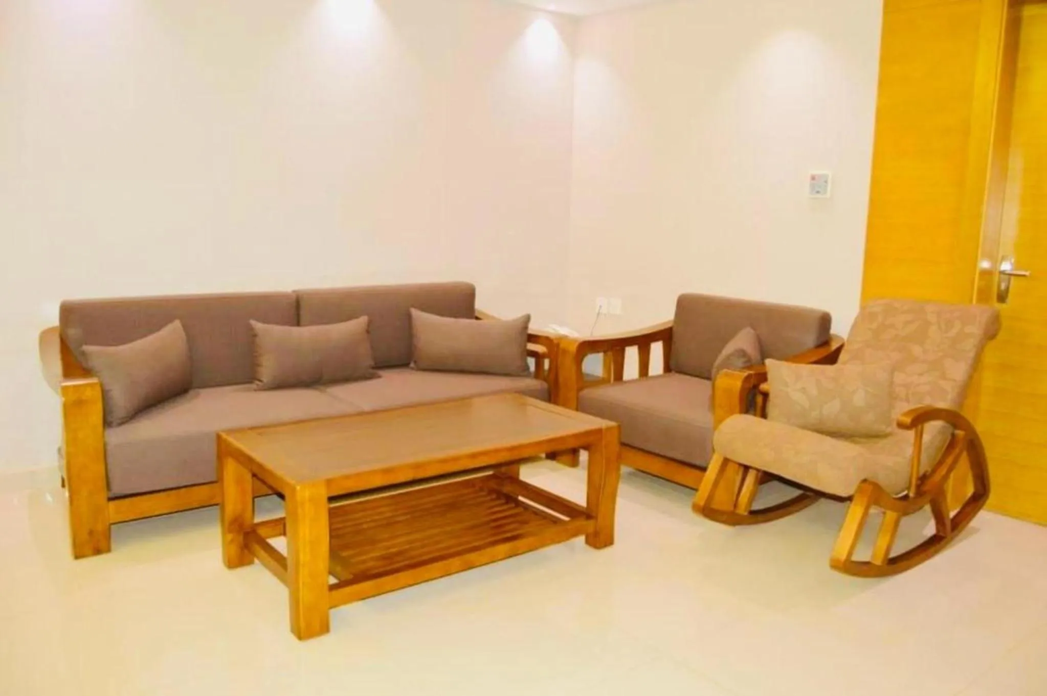 Seating area in Yara Suites