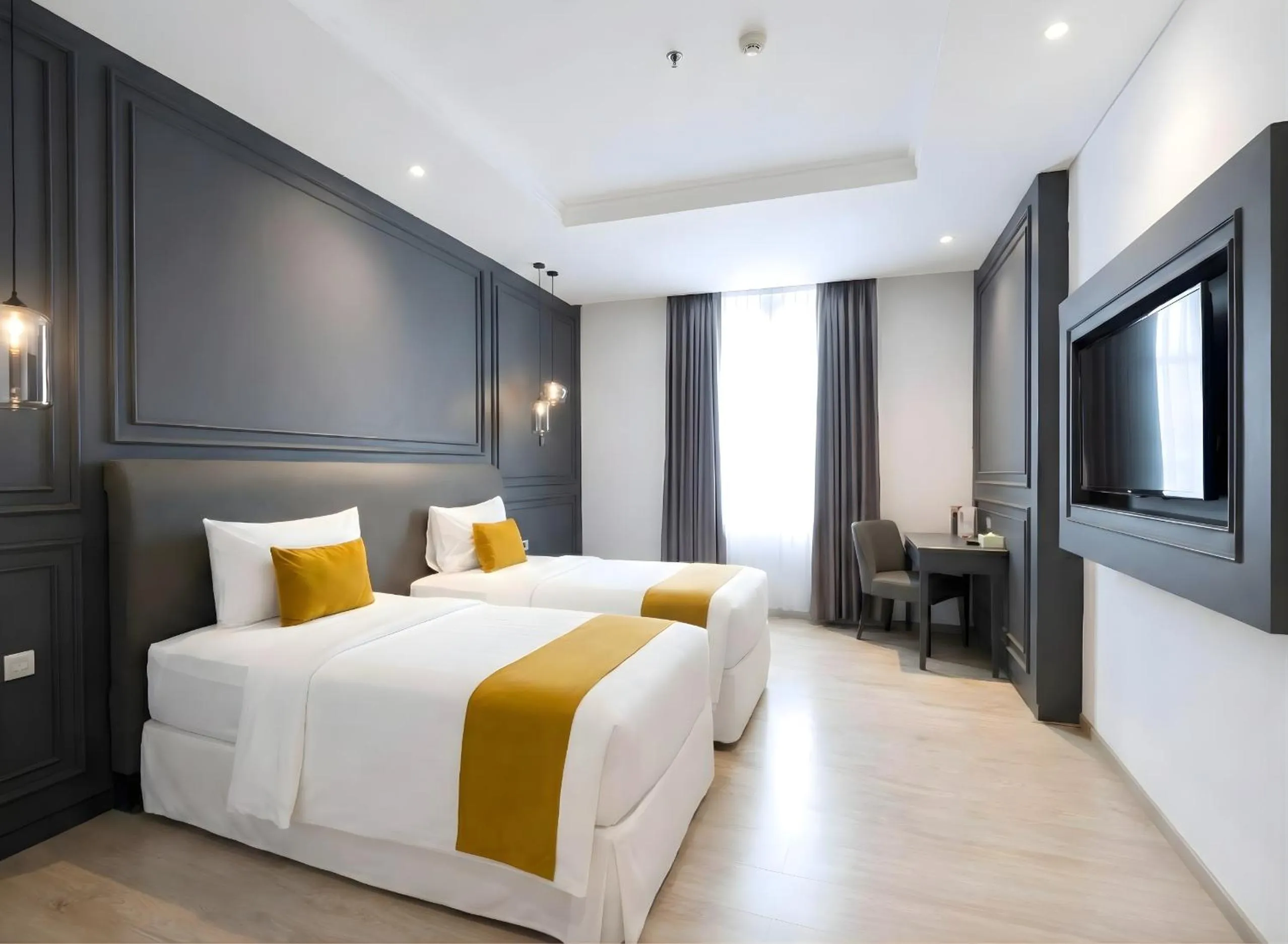 Bed in Hotel Shalva Jakarta