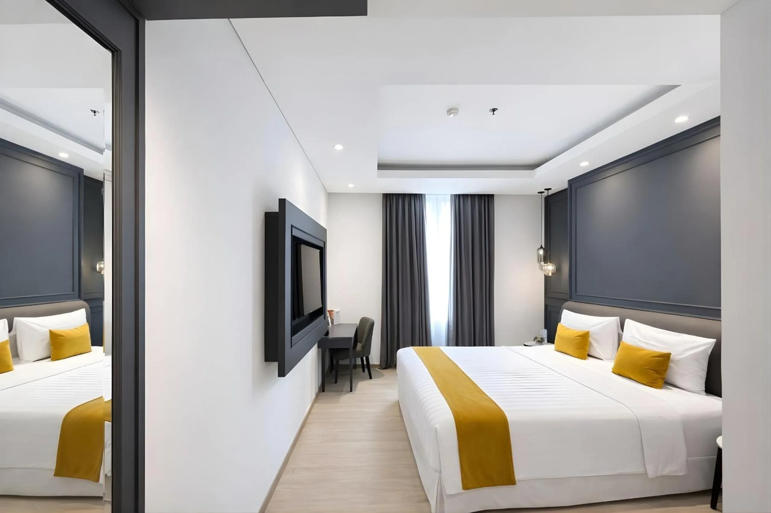 Bed in Hotel Shalva Jakarta