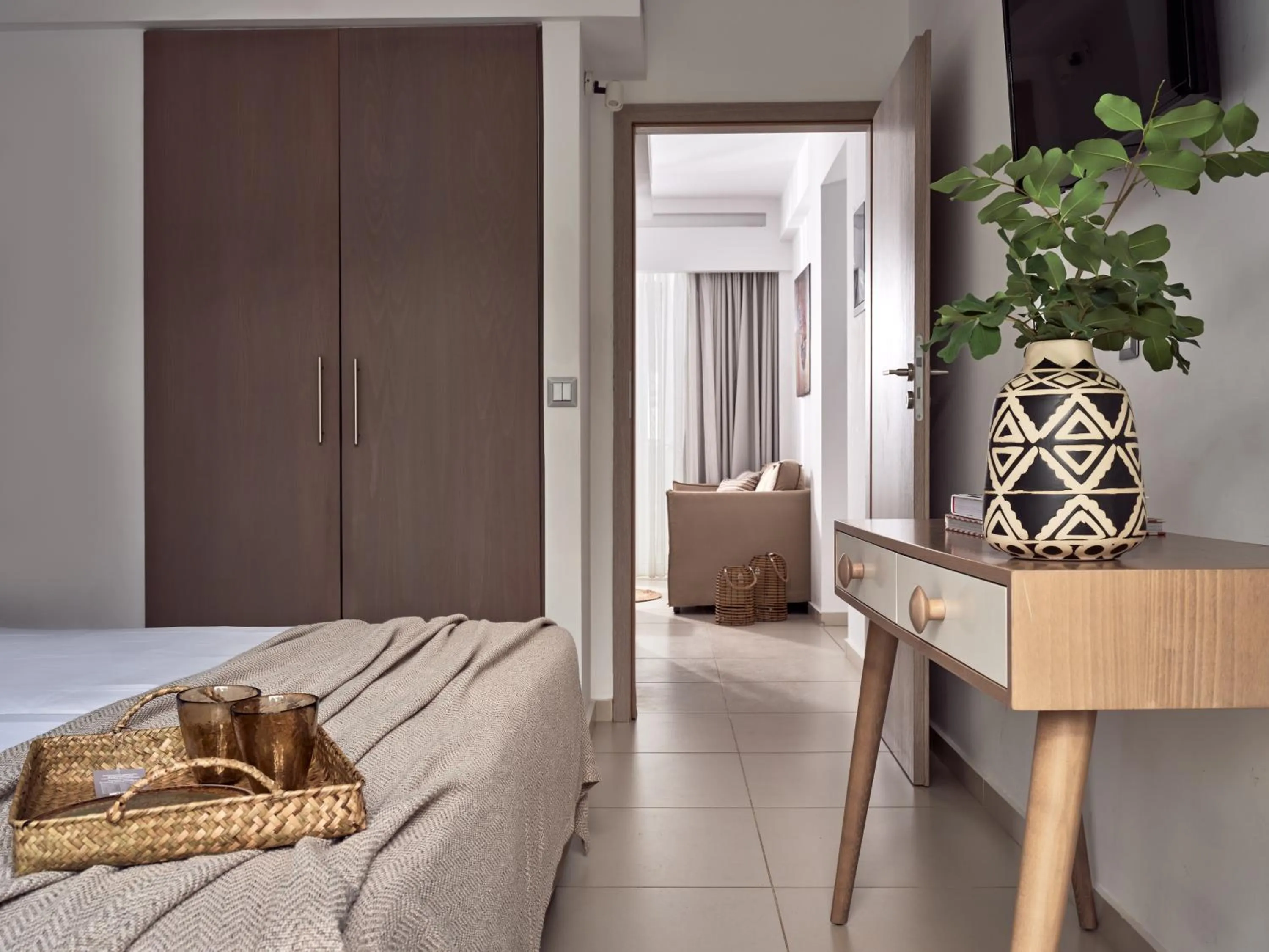 Bedroom, Bed in Troulis Apart-Hotel