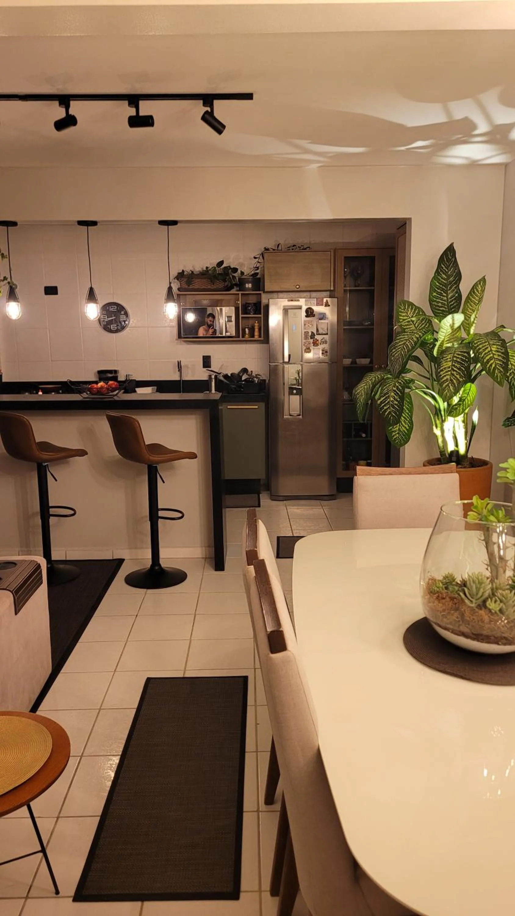 Living room in Apto na Quadra do Mar e Vista para o Rio