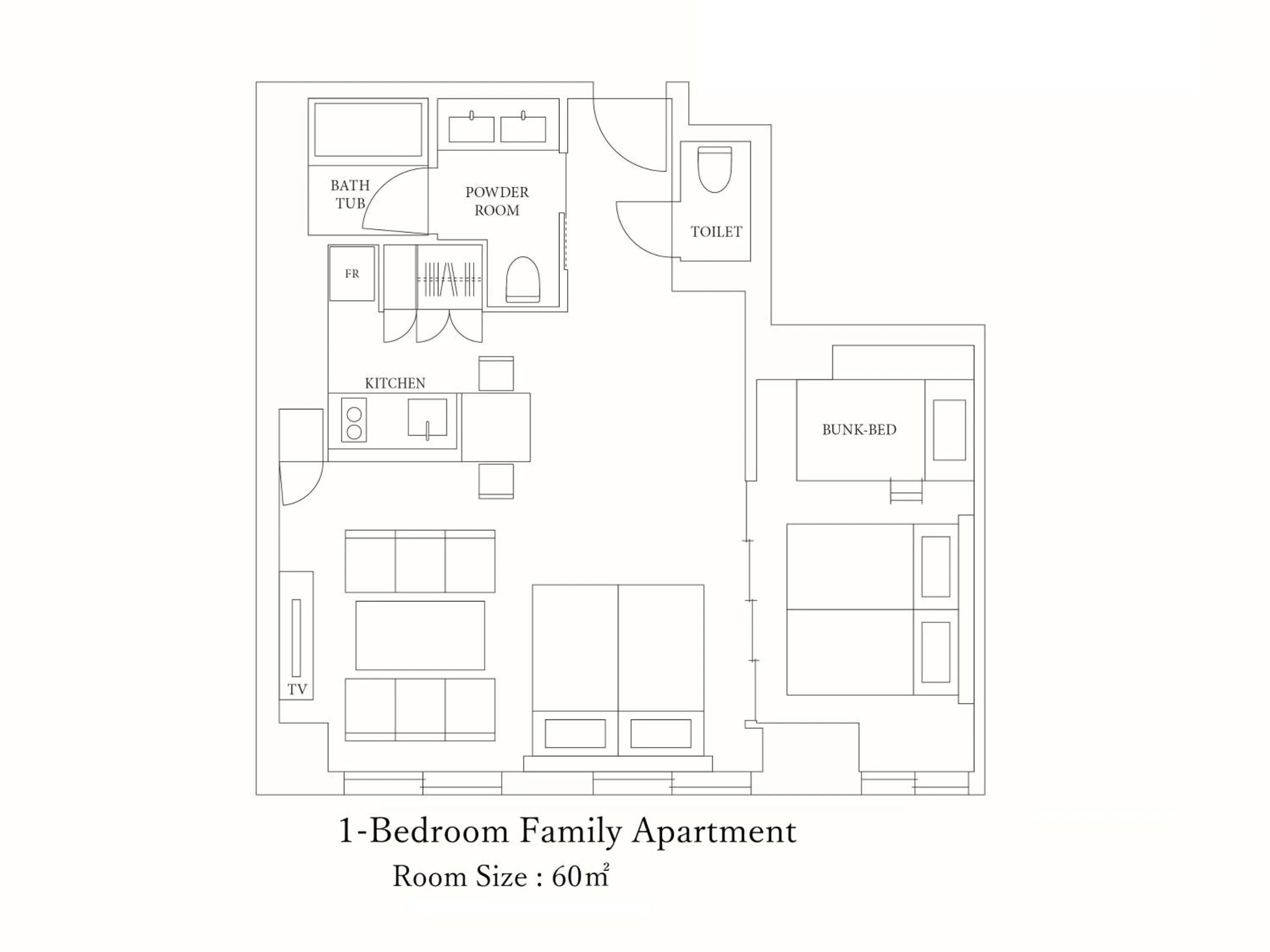 Floor plan in MIMARU Kyoto Nishinotoin Takatsuji