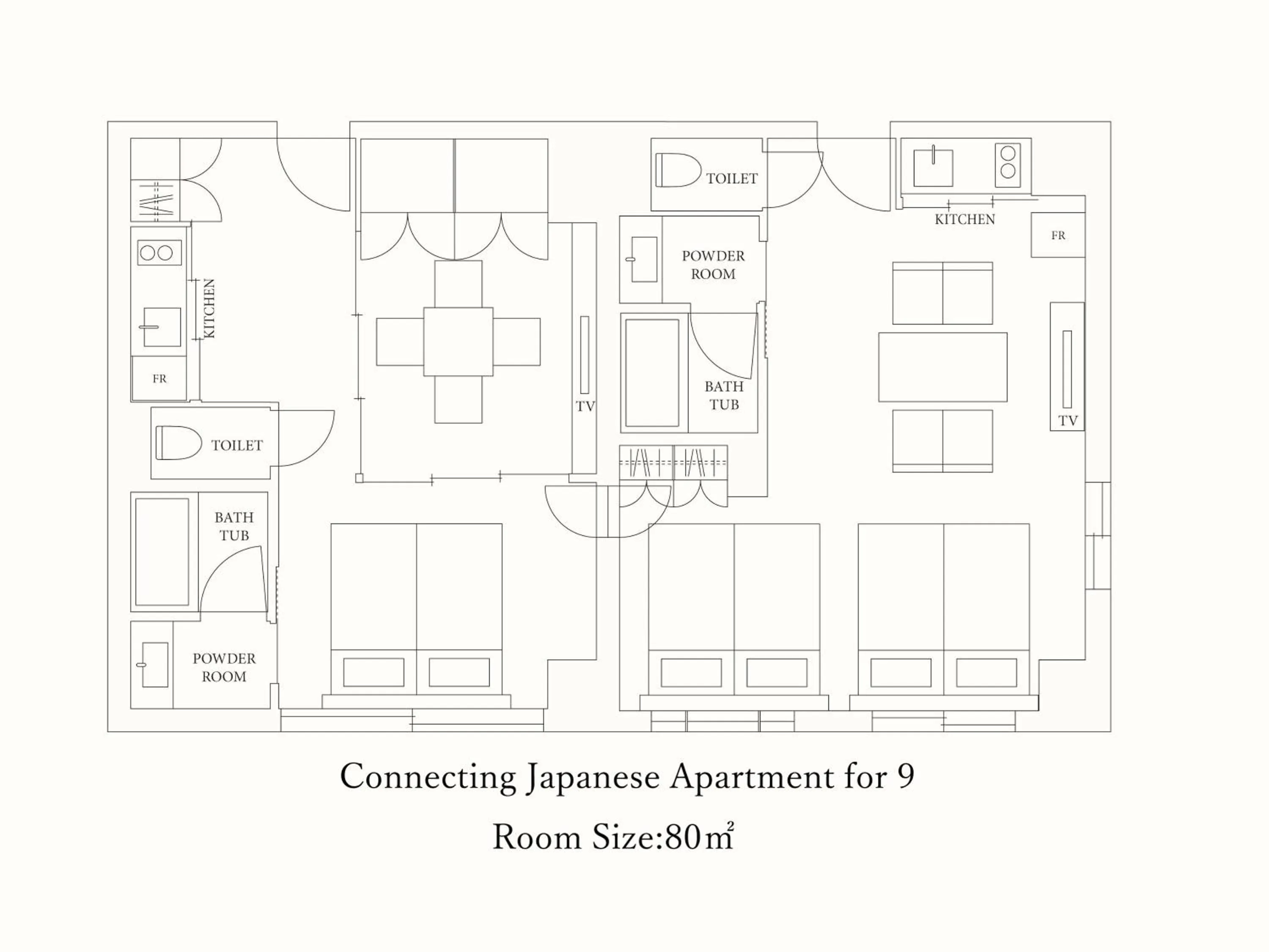 Floor plan in MIMARU Kyoto Nishinotoin Takatsuji