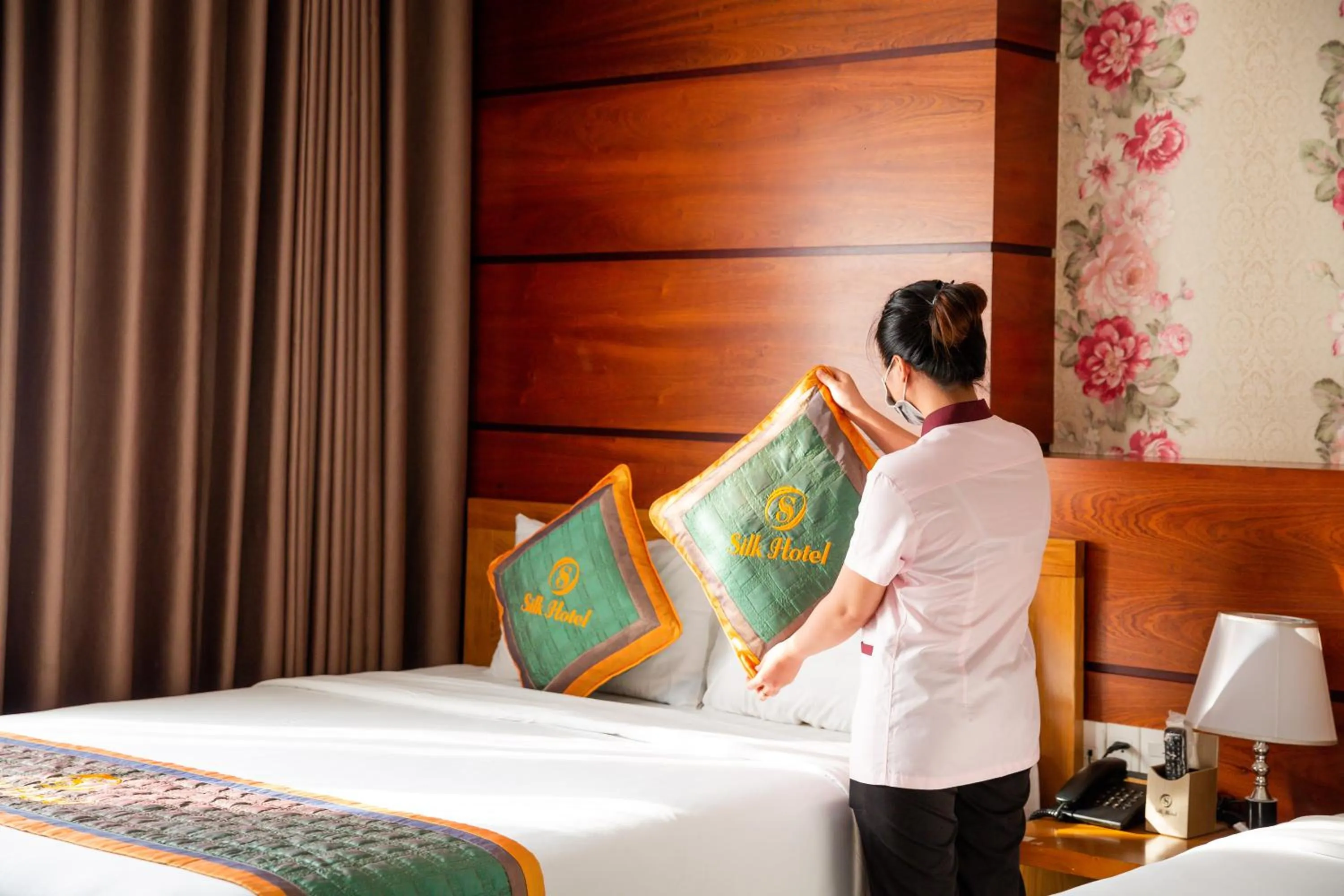 Bed in Silk Hotel near Tan Son Nhat Airport