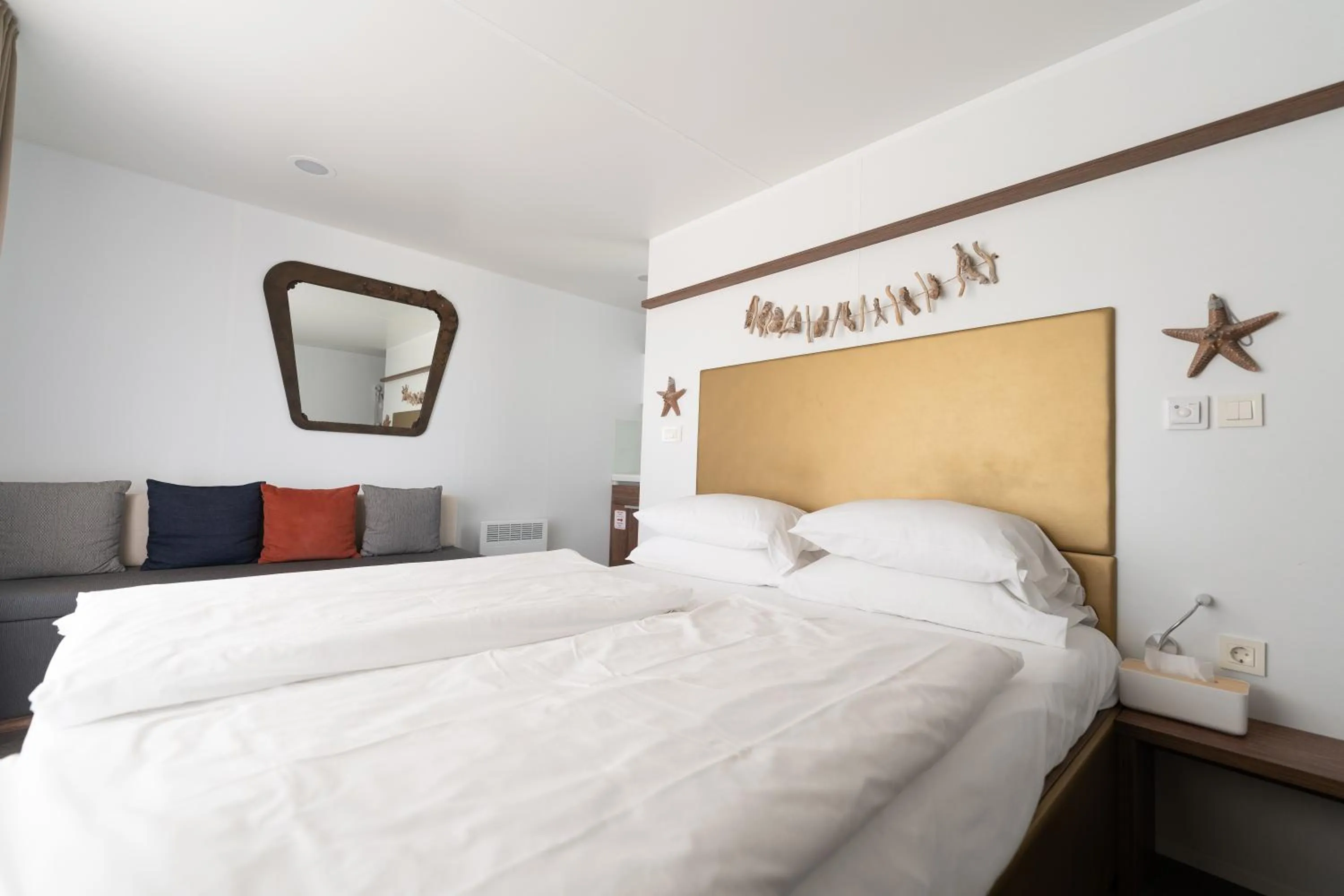 Bed in Barbara Piran Beach Hotel