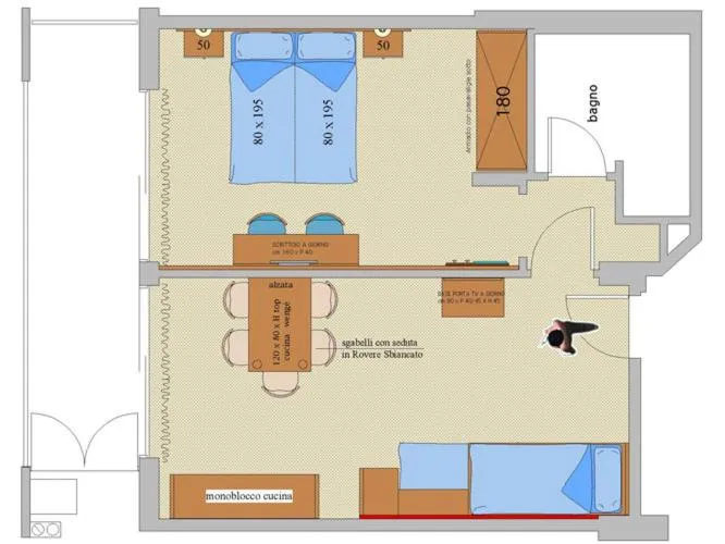 Floor plan in Eraclea Palace Appartements