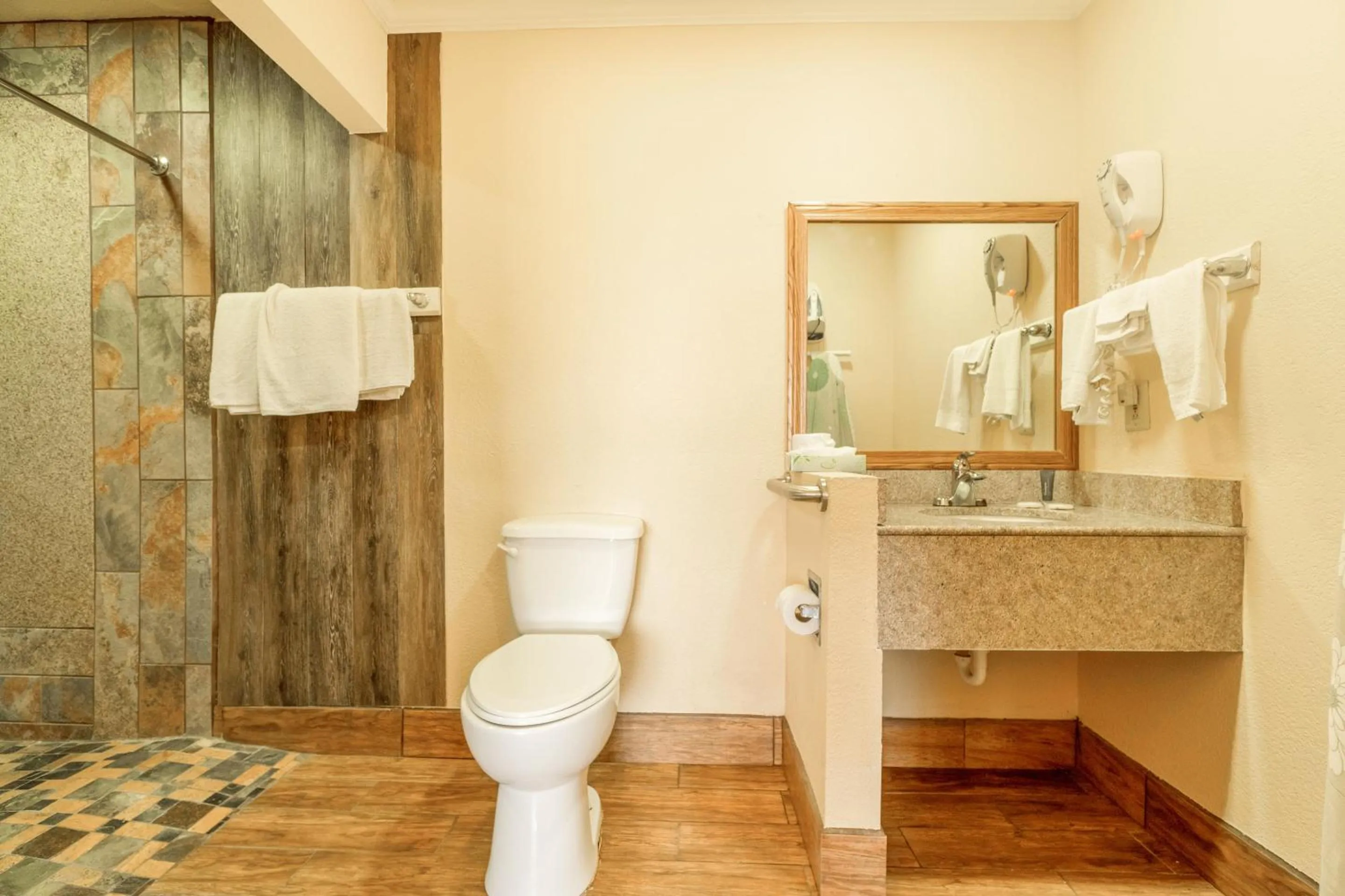 Bathroom in River Valley Motor Inn By OYO La Grange Texas