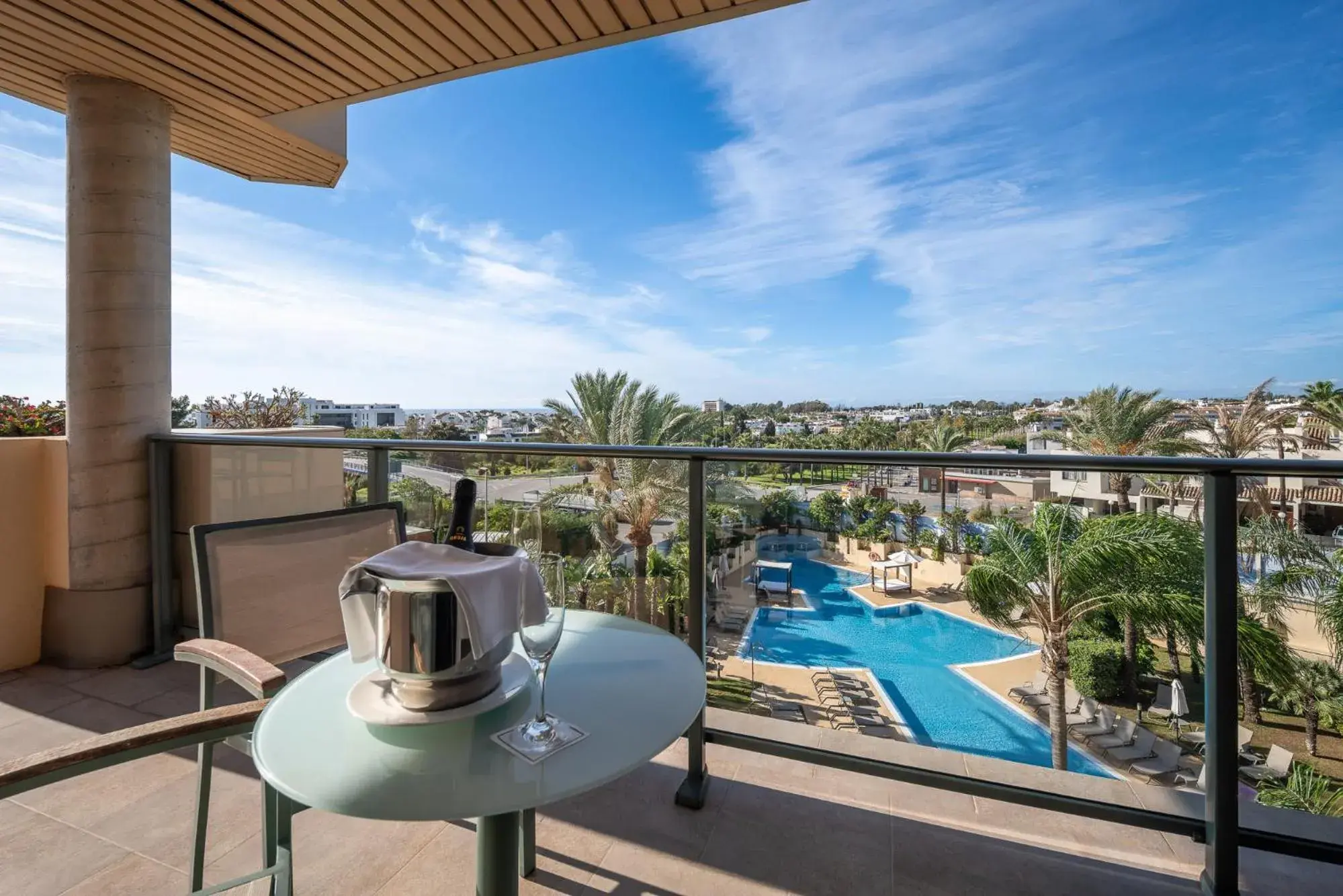 Double Room with Pool View in Exe Estepona Thalasso & Spa- Adults Only Double Room with Pool View in Exe Estepona Thalasso & Spa- Adults Only