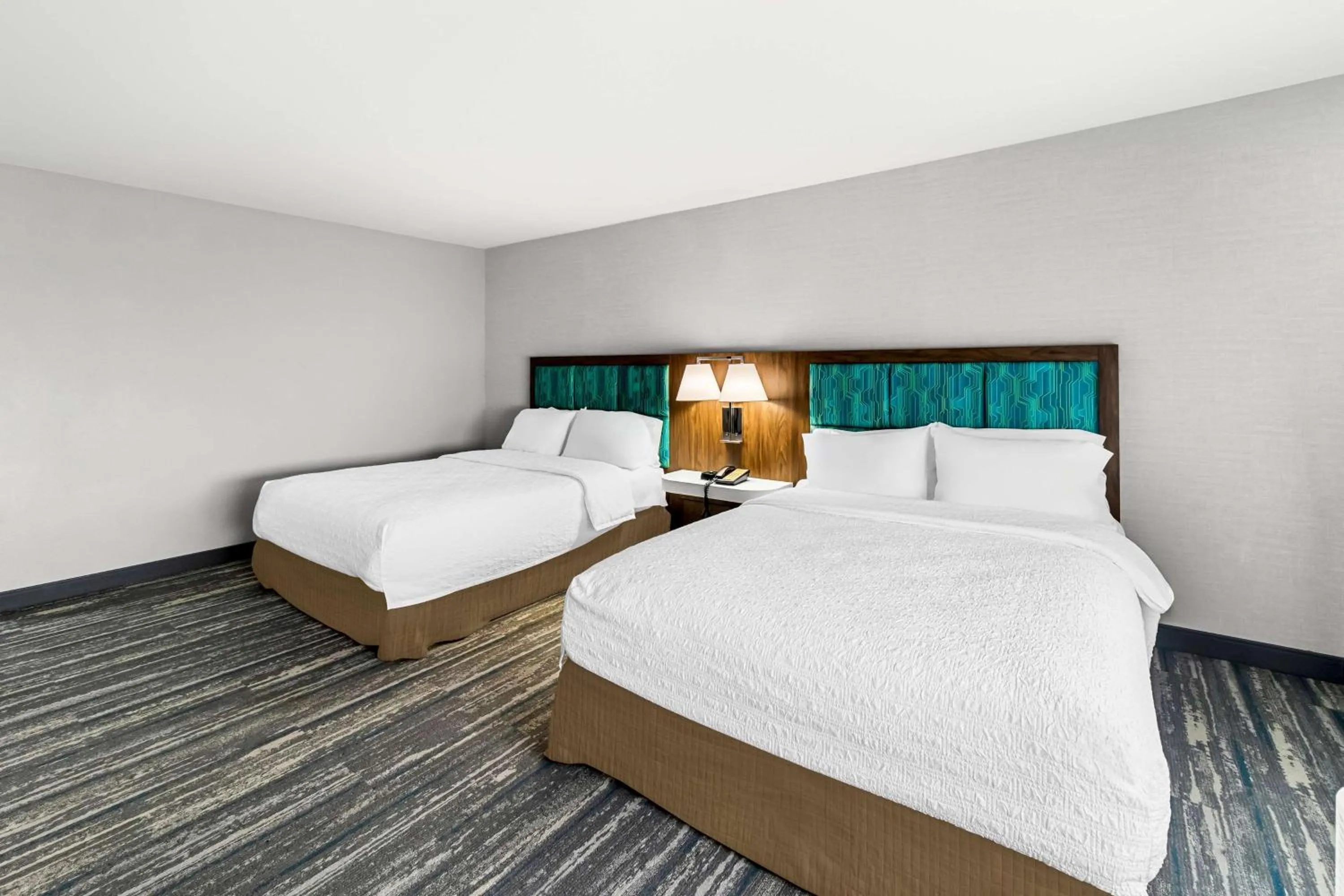 Bed in Hampton Inn by Hilton Dayton South