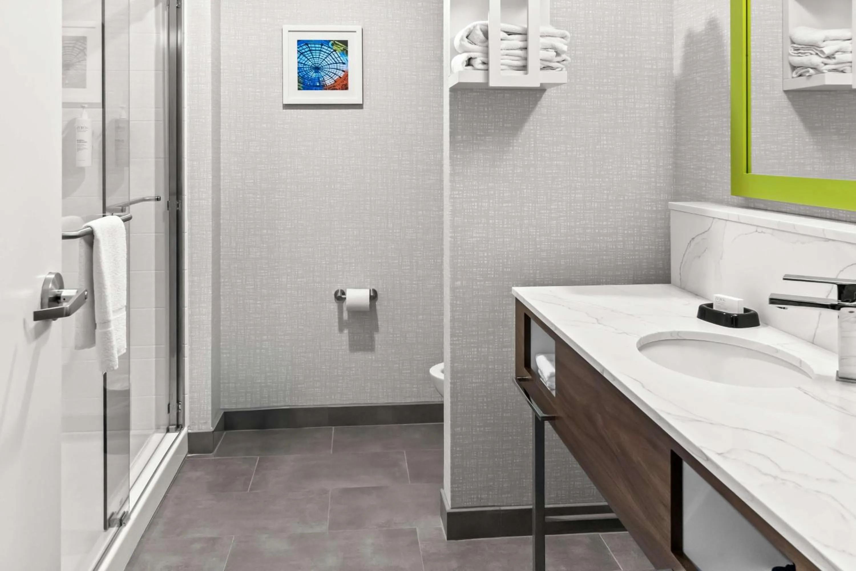 Bathroom in Hampton Inn by Hilton Dayton South