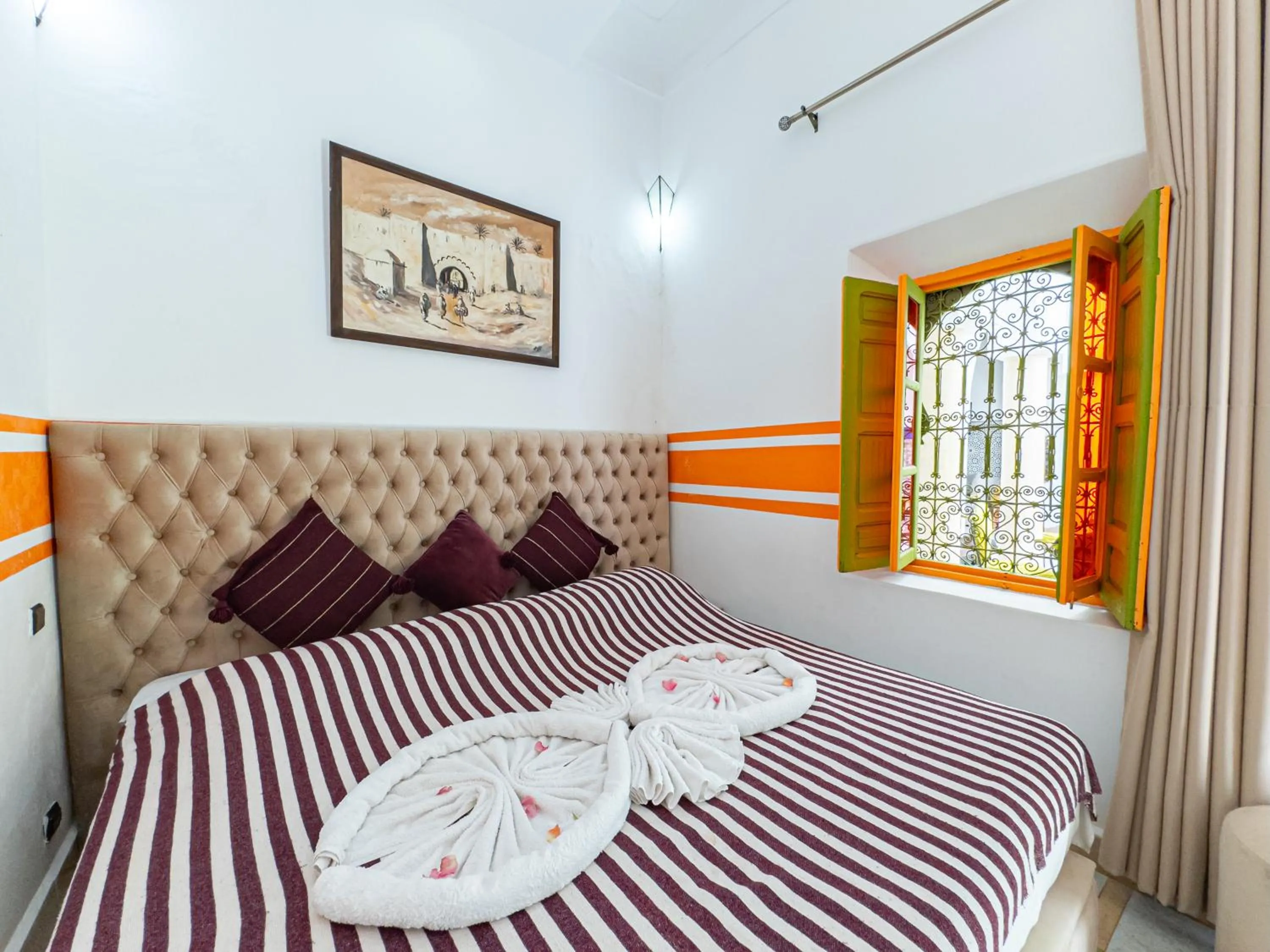 Bed in Riad Minorisa