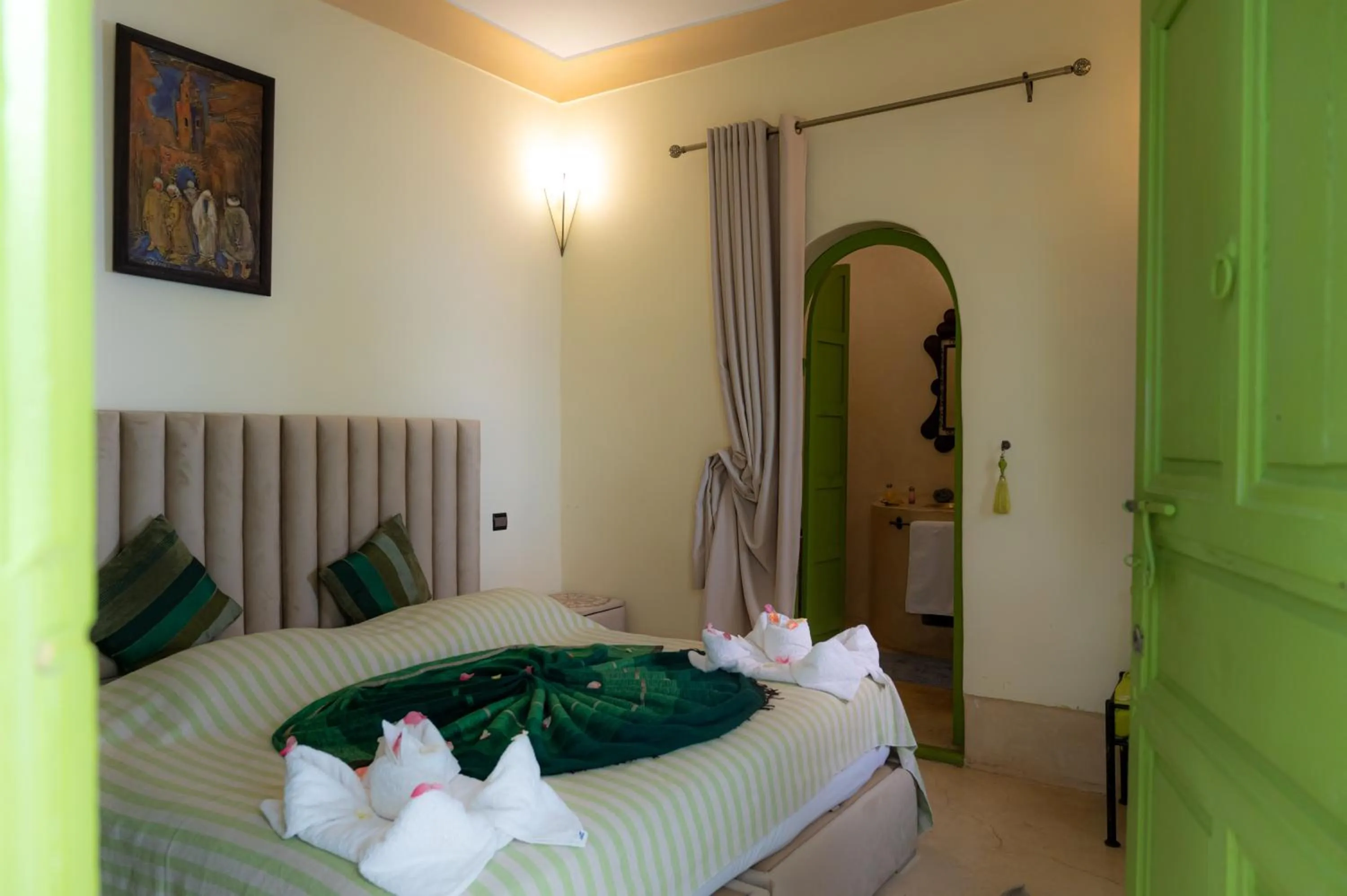 Bed in Riad Minorisa