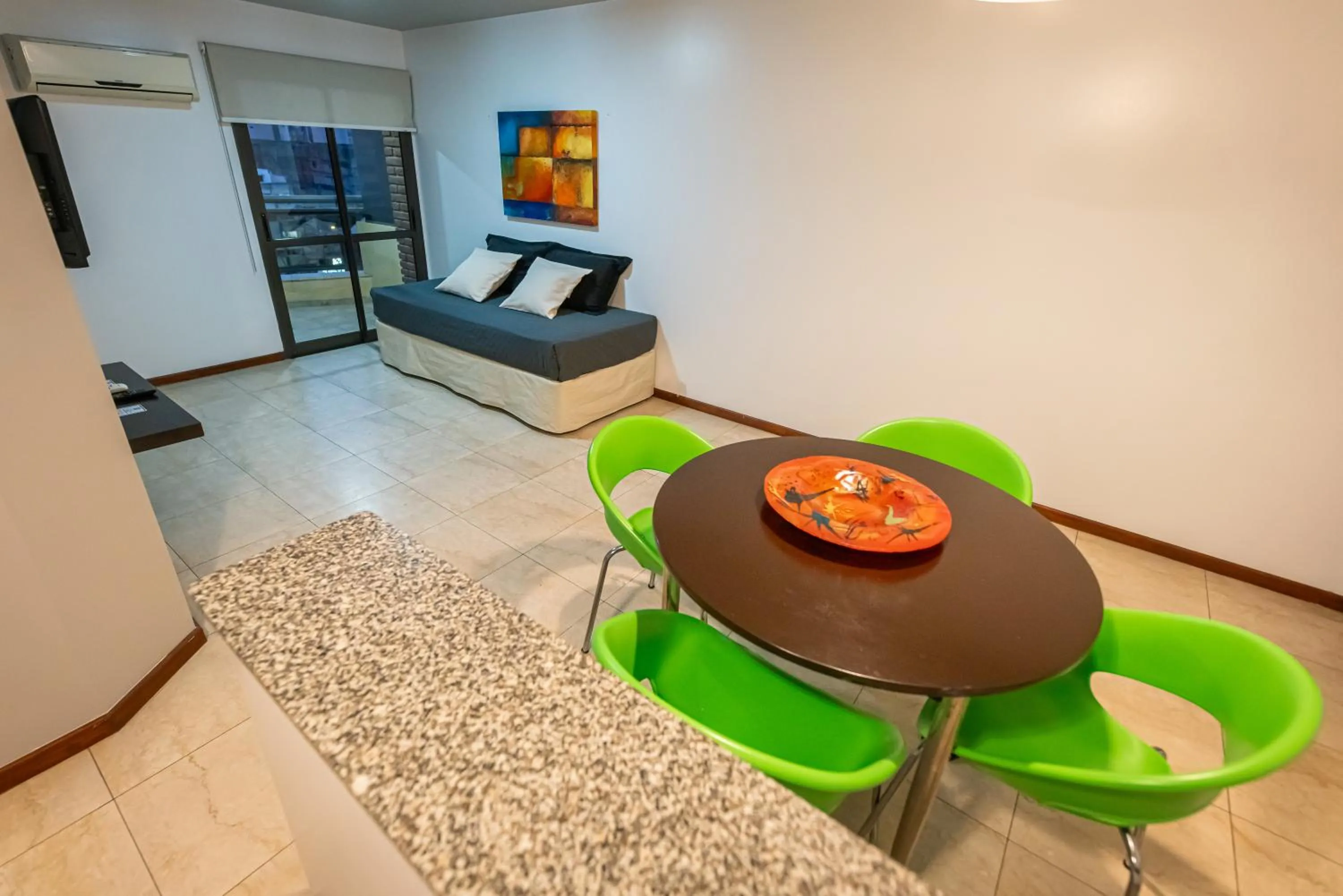 Seating area in Kube Apartments Express
