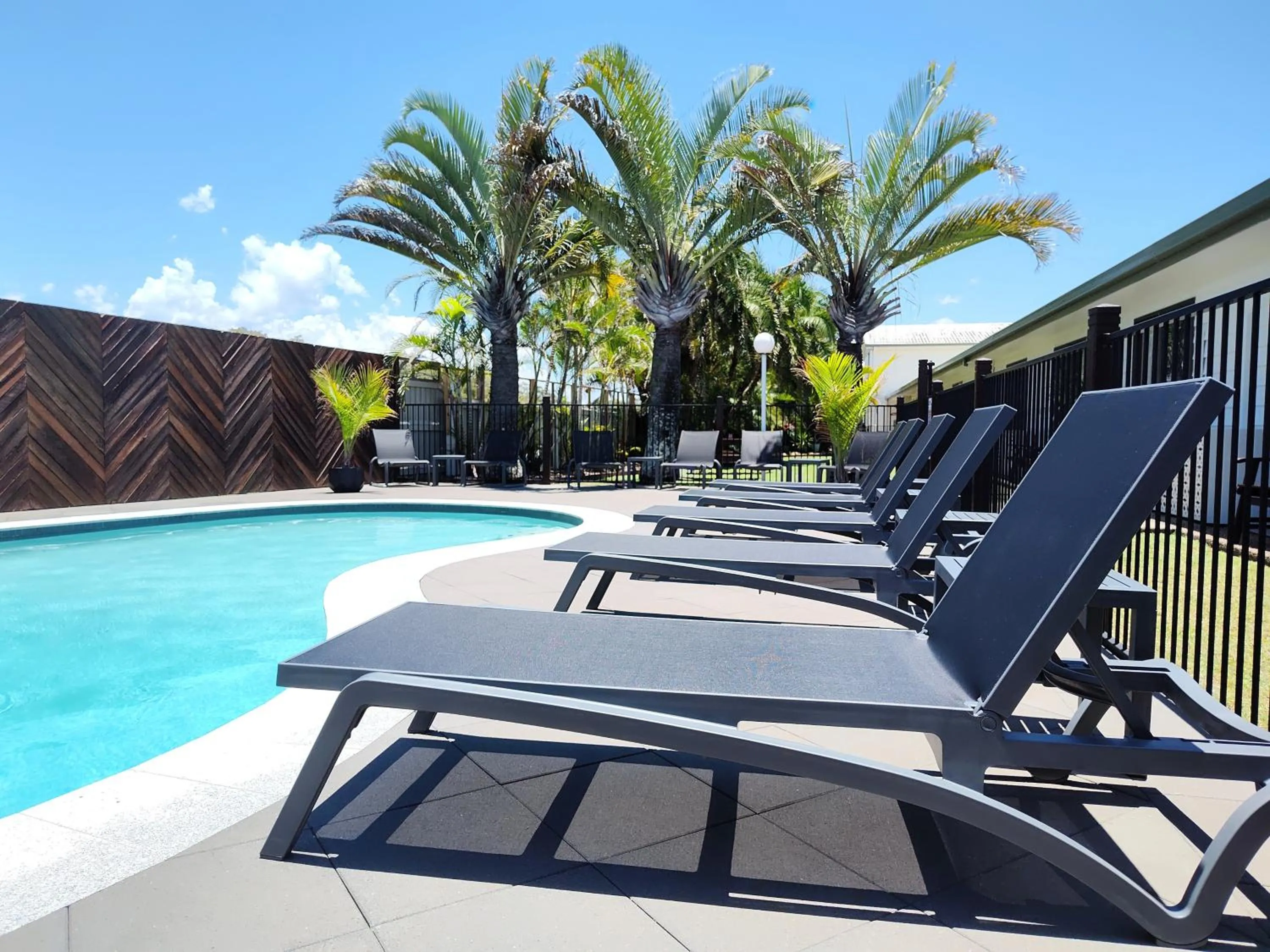 Pool view in Pacific Palms Motor Inn