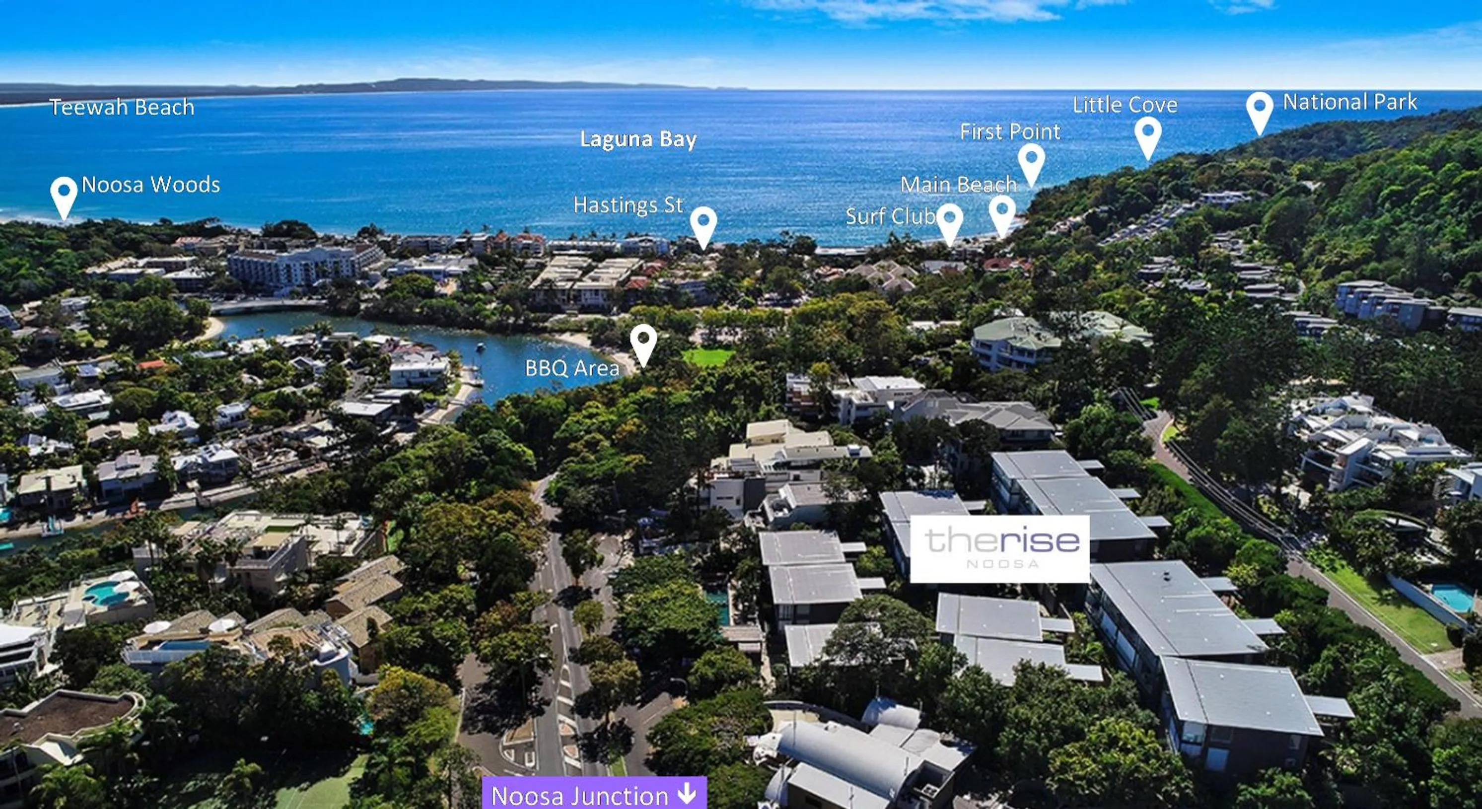 Bird's eye view in The Rise Noosa