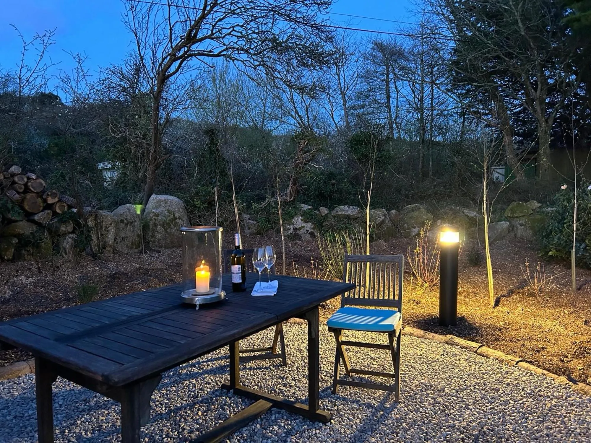 Seating area in Lower Crankan Farm