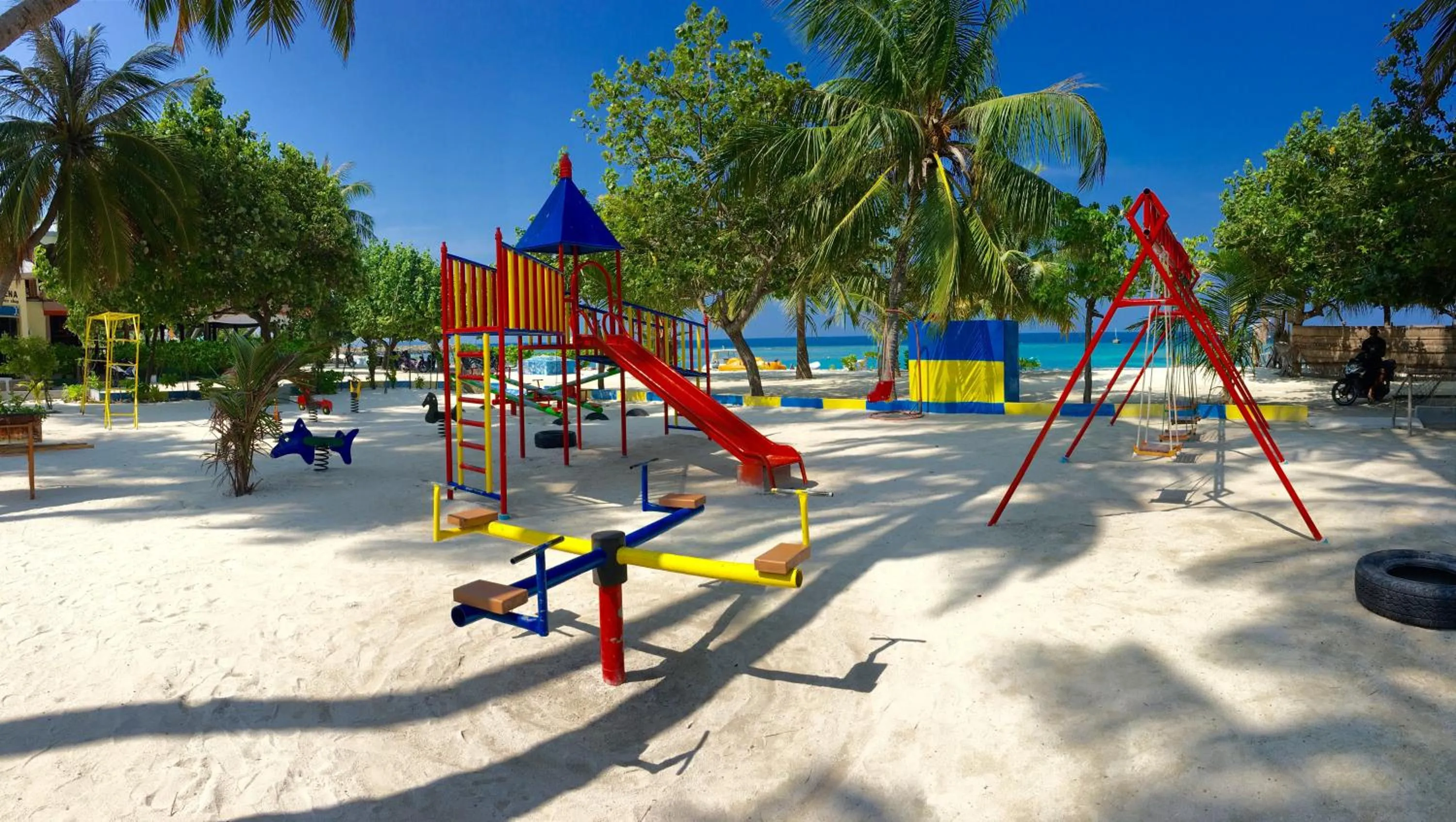 Children play ground in Faza View Inn, Maafushi
