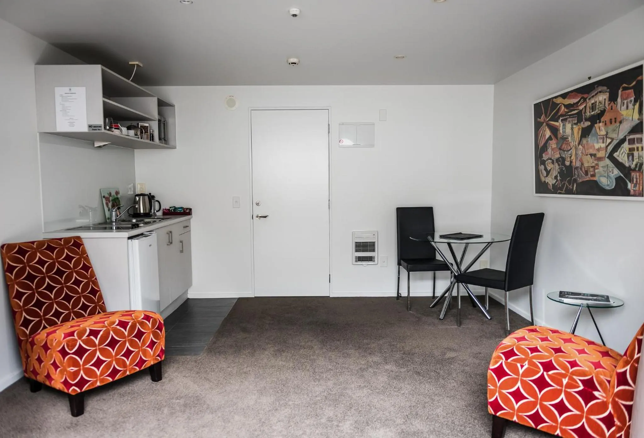 Living room in The Grange Motel