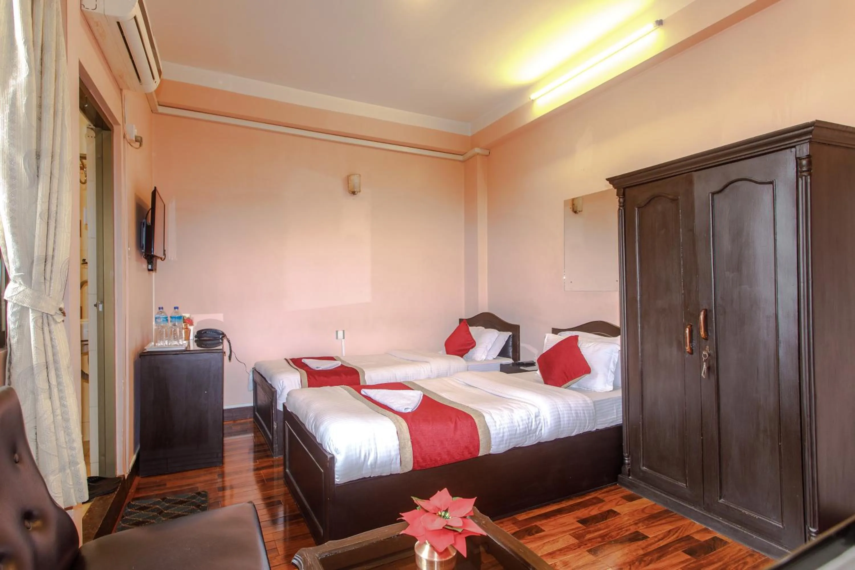 Bed in Hotel Nepalaya