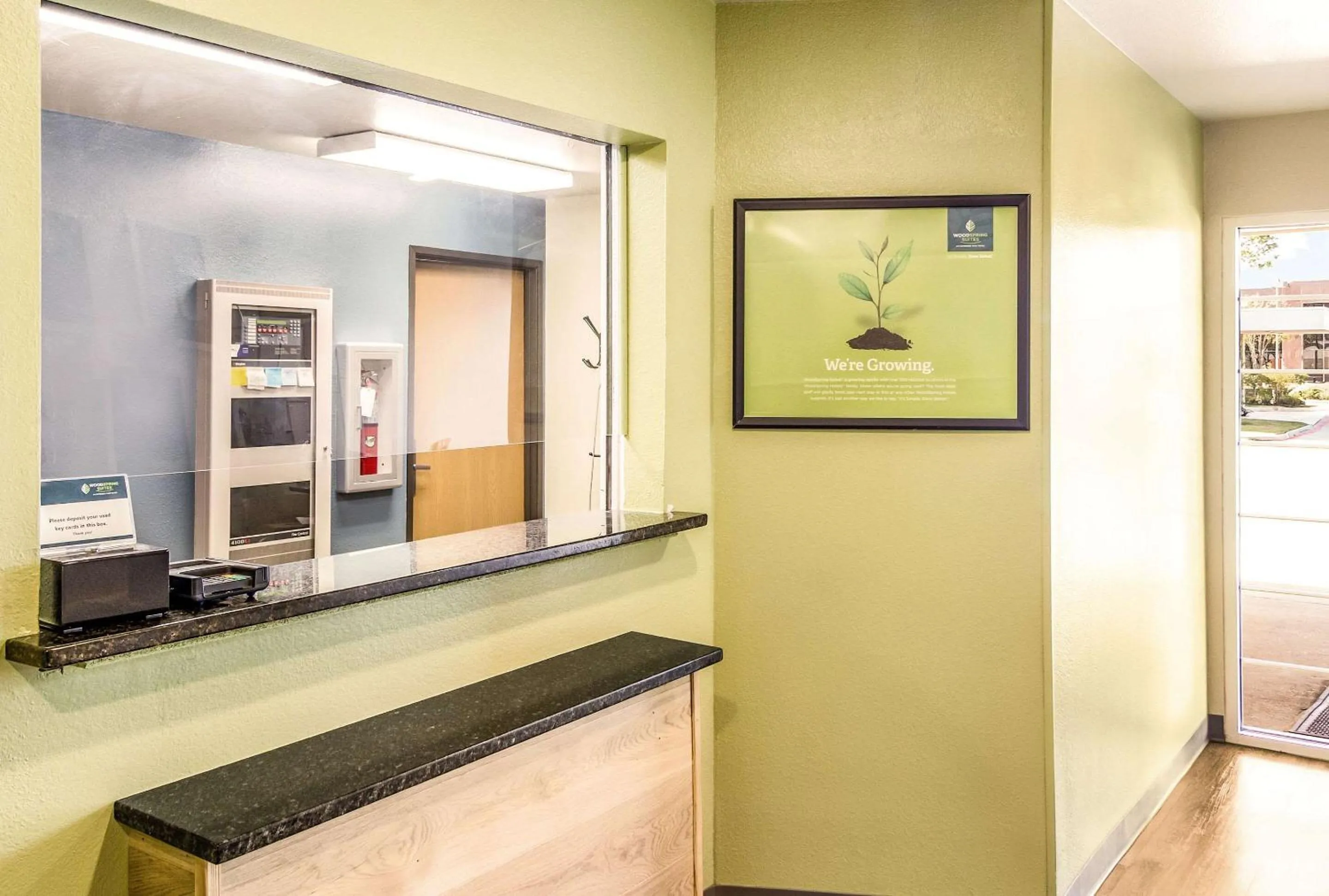 Lobby or reception in WoodSpring Suites Houston Baytown