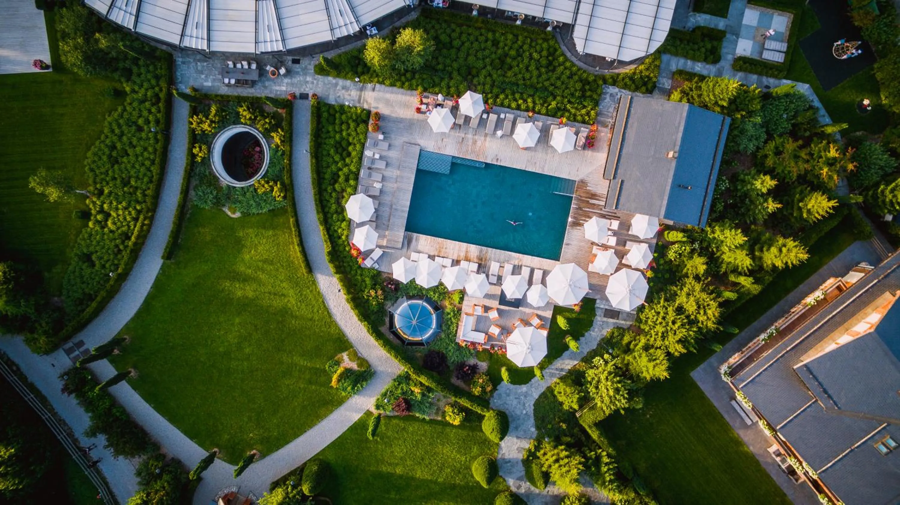 Bird's eye view in The Alpina Gstaad