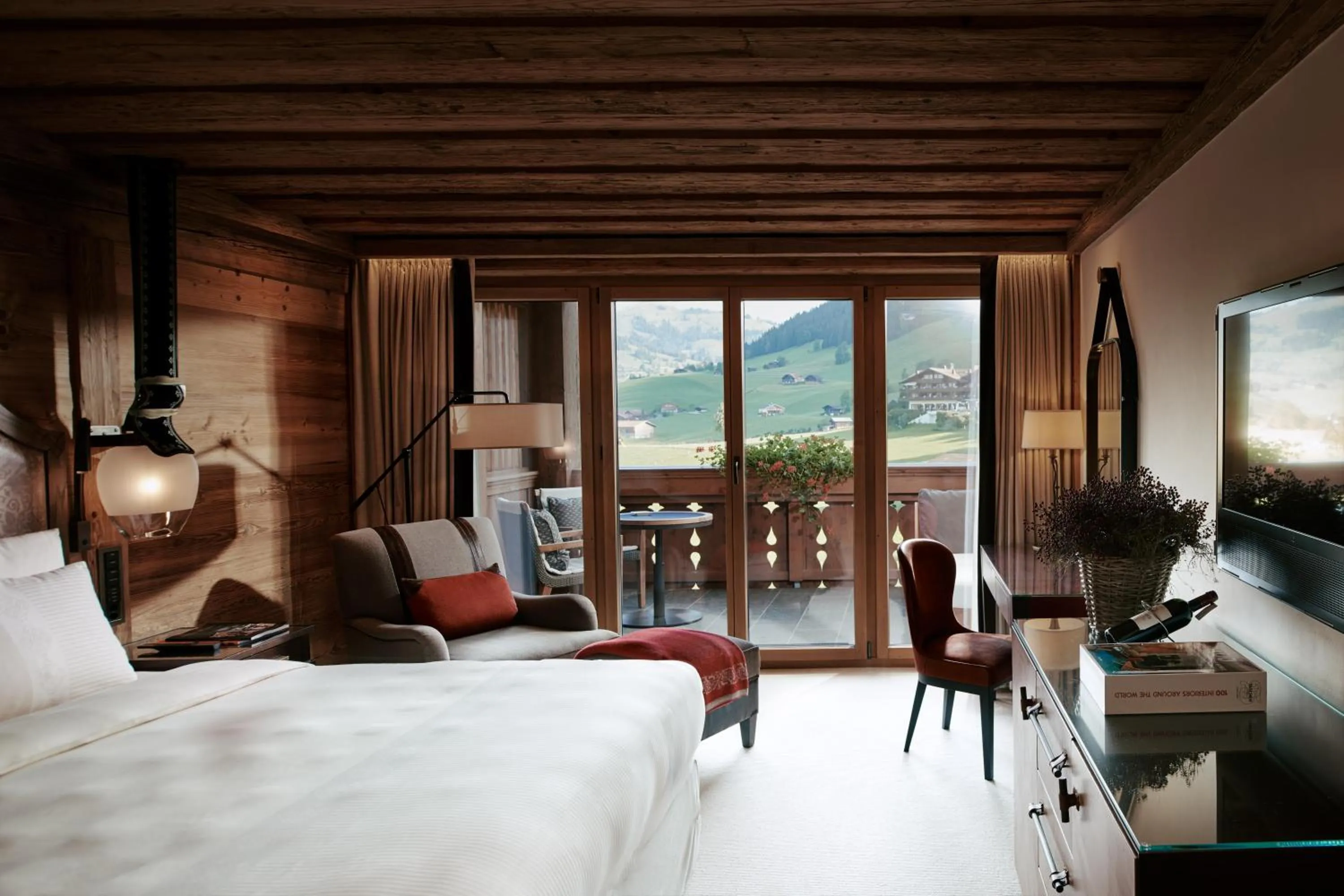 View (from property/room), Bed in The Alpina Gstaad