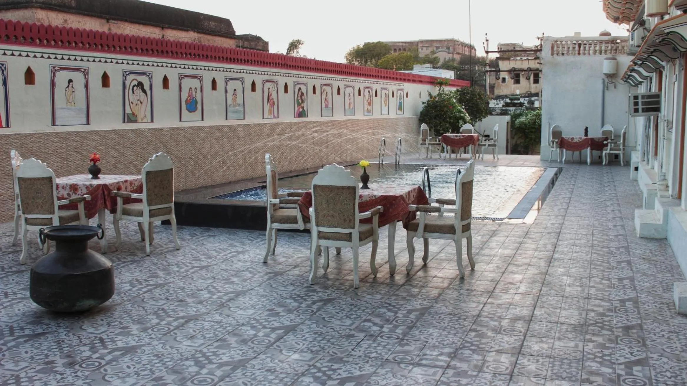 Seating area in Hotel Heritage Mandawa