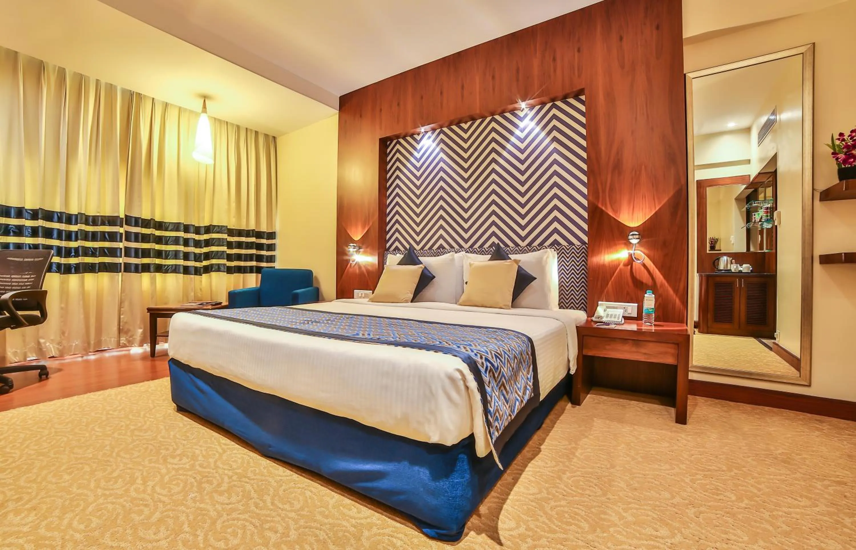 Bed in Ramoji Film City- Sitara Luxury Hotel