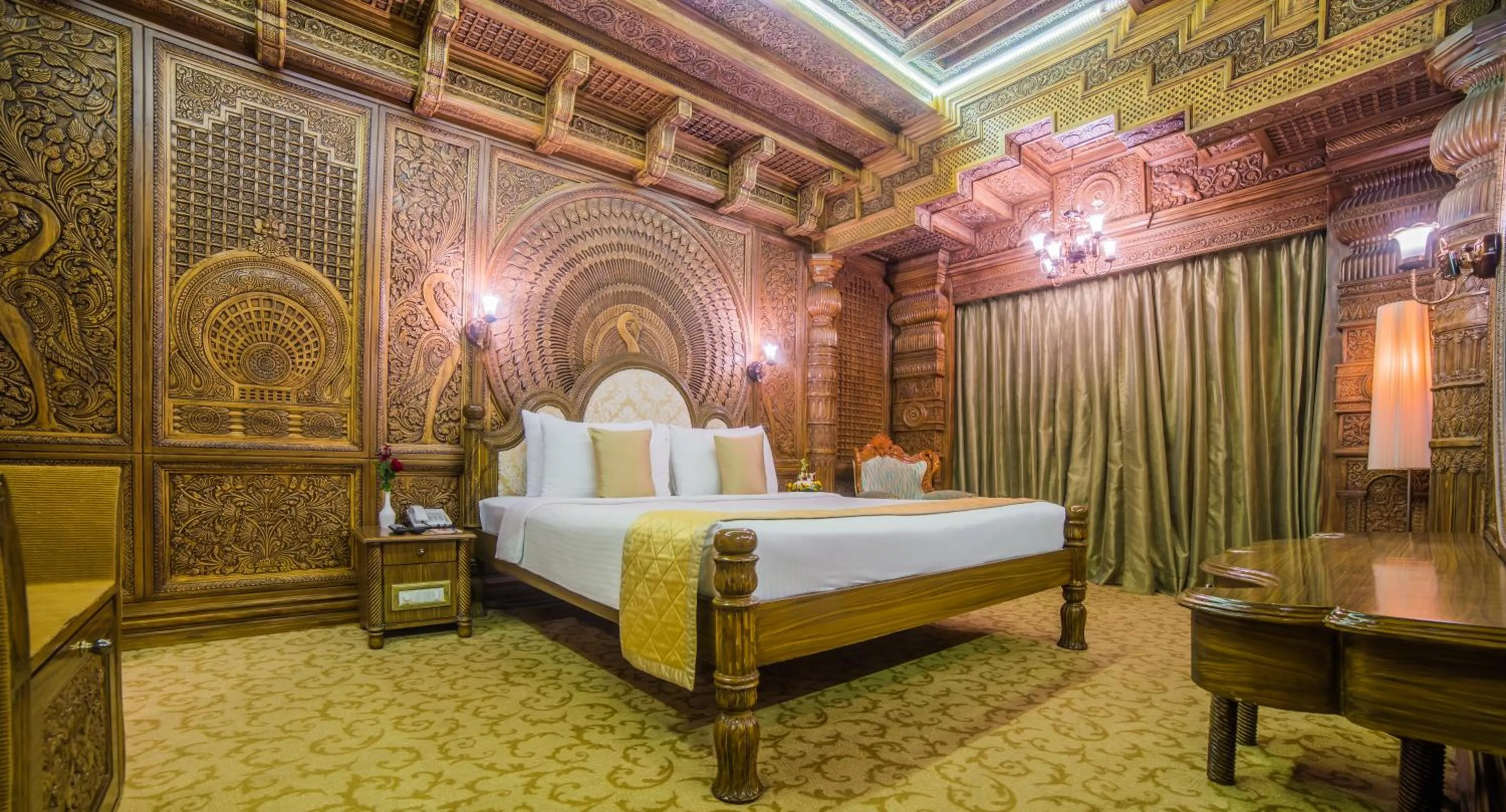 Bed in Ramoji Film City- Sitara Luxury Hotel