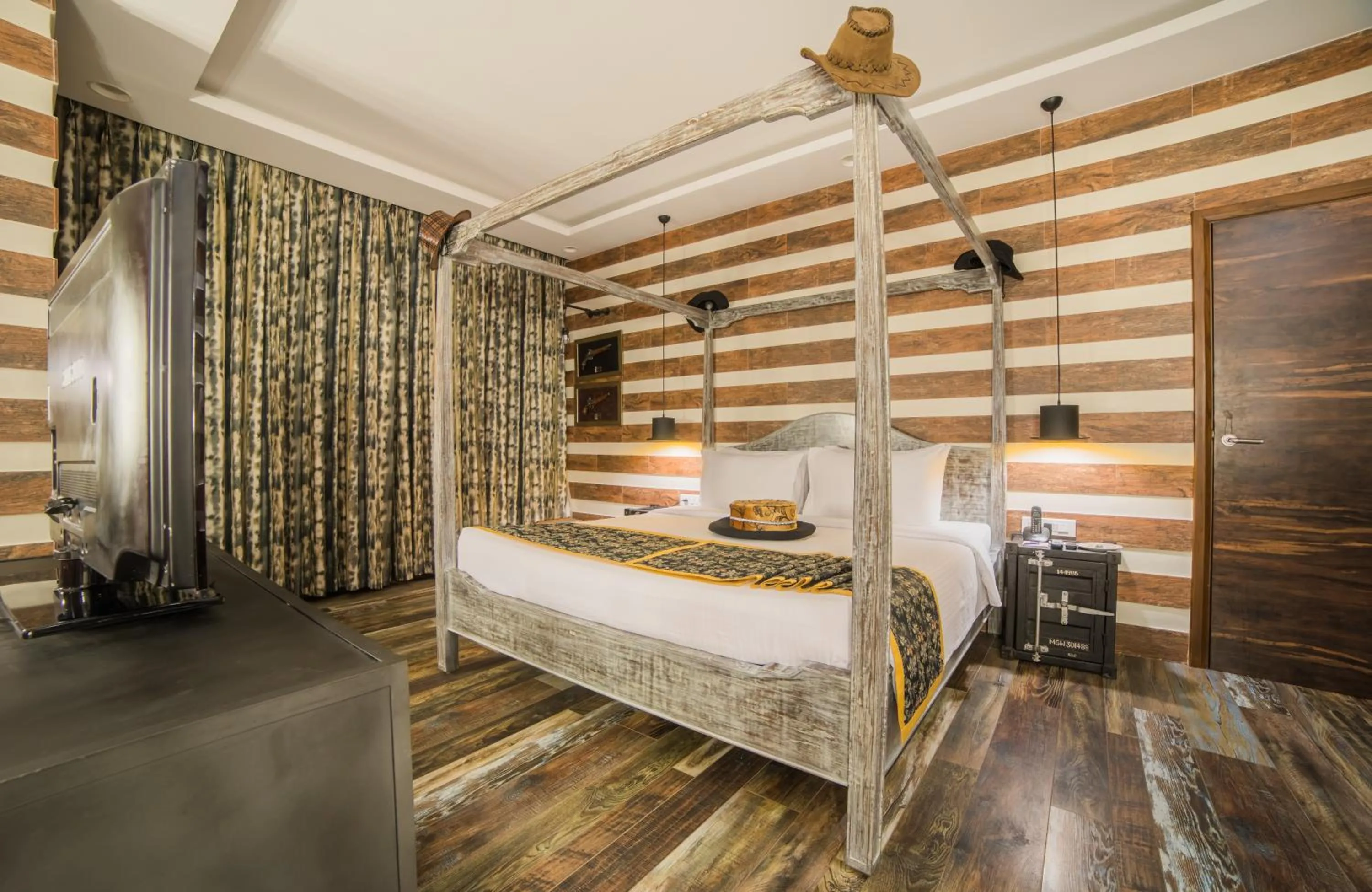 Bed in Ramoji Film City- Sitara Luxury Hotel