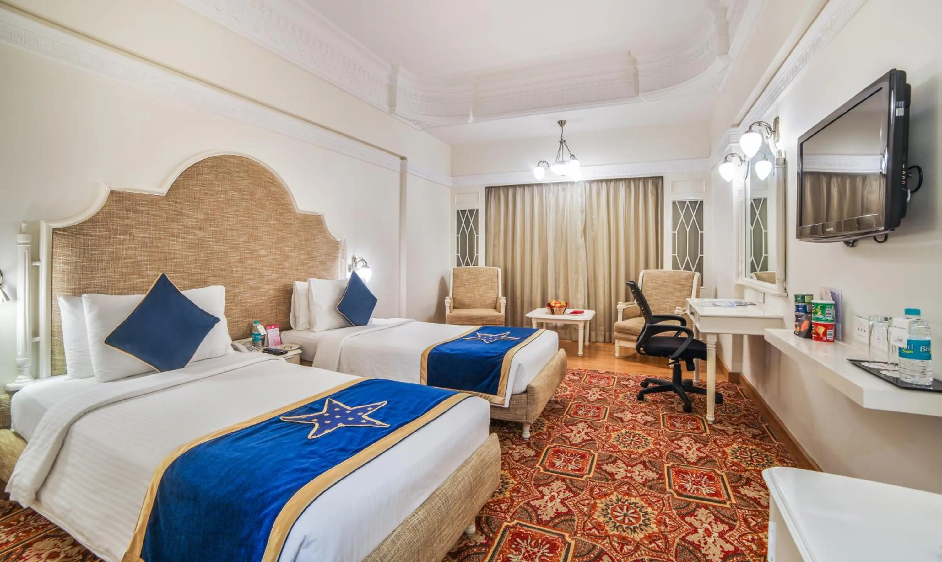 Bed in Ramoji Film City- Sitara Luxury Hotel