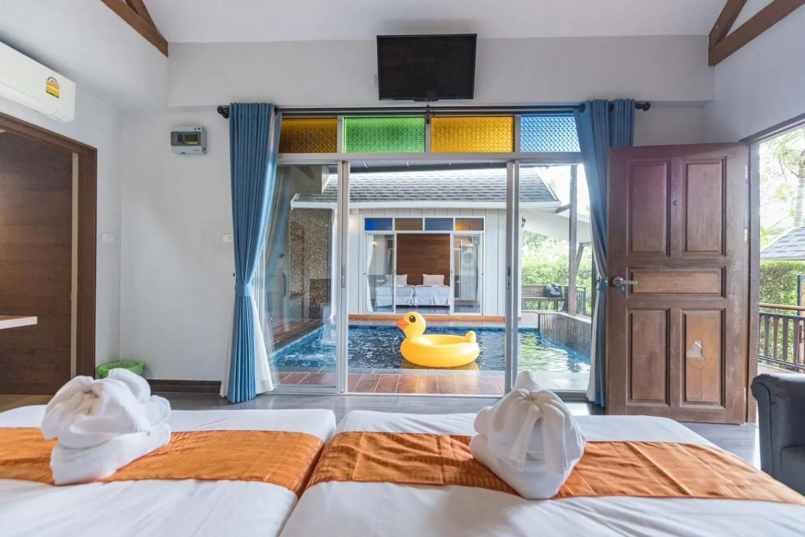 Bed in IP Plus Pool Villa Pattaya