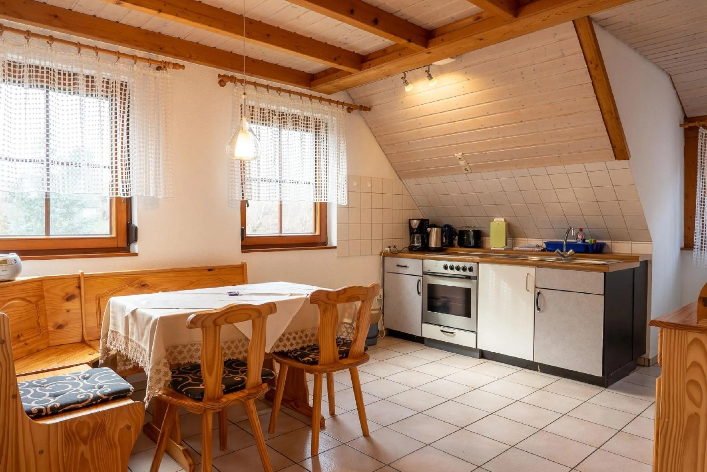 Kitchen or kitchenette in Gästehaus Kaltenbach