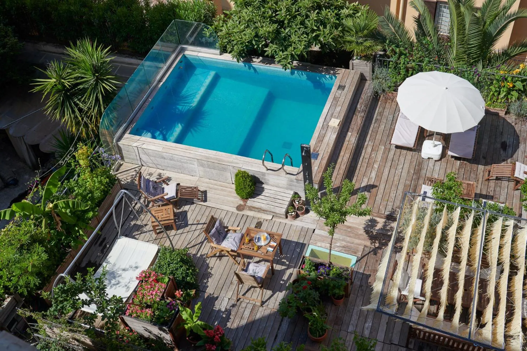 Pool view in Palm Gallery Hotel